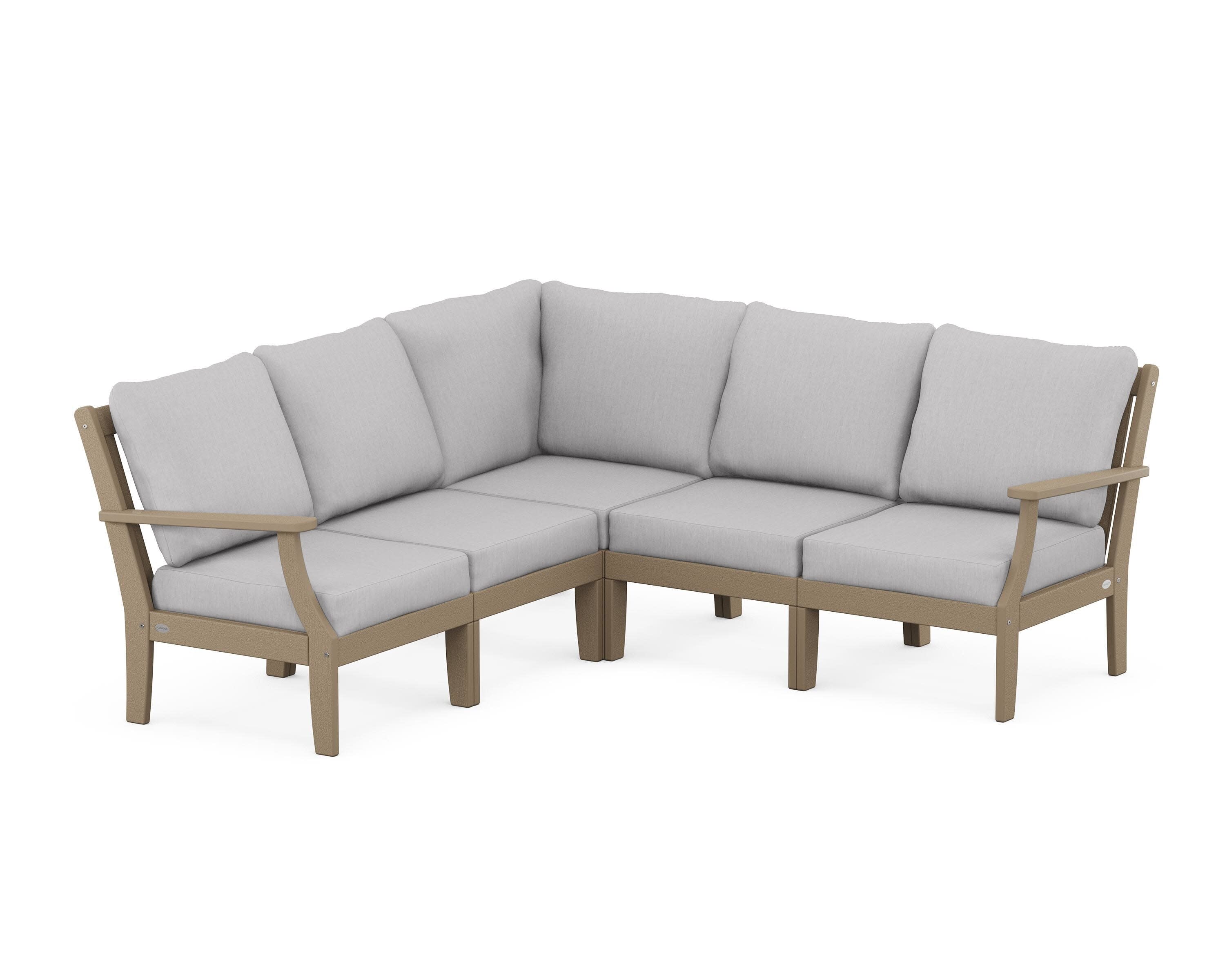 Braxton Modular 5-Piece Deep Seating Set in Vintage Sahara / Granite