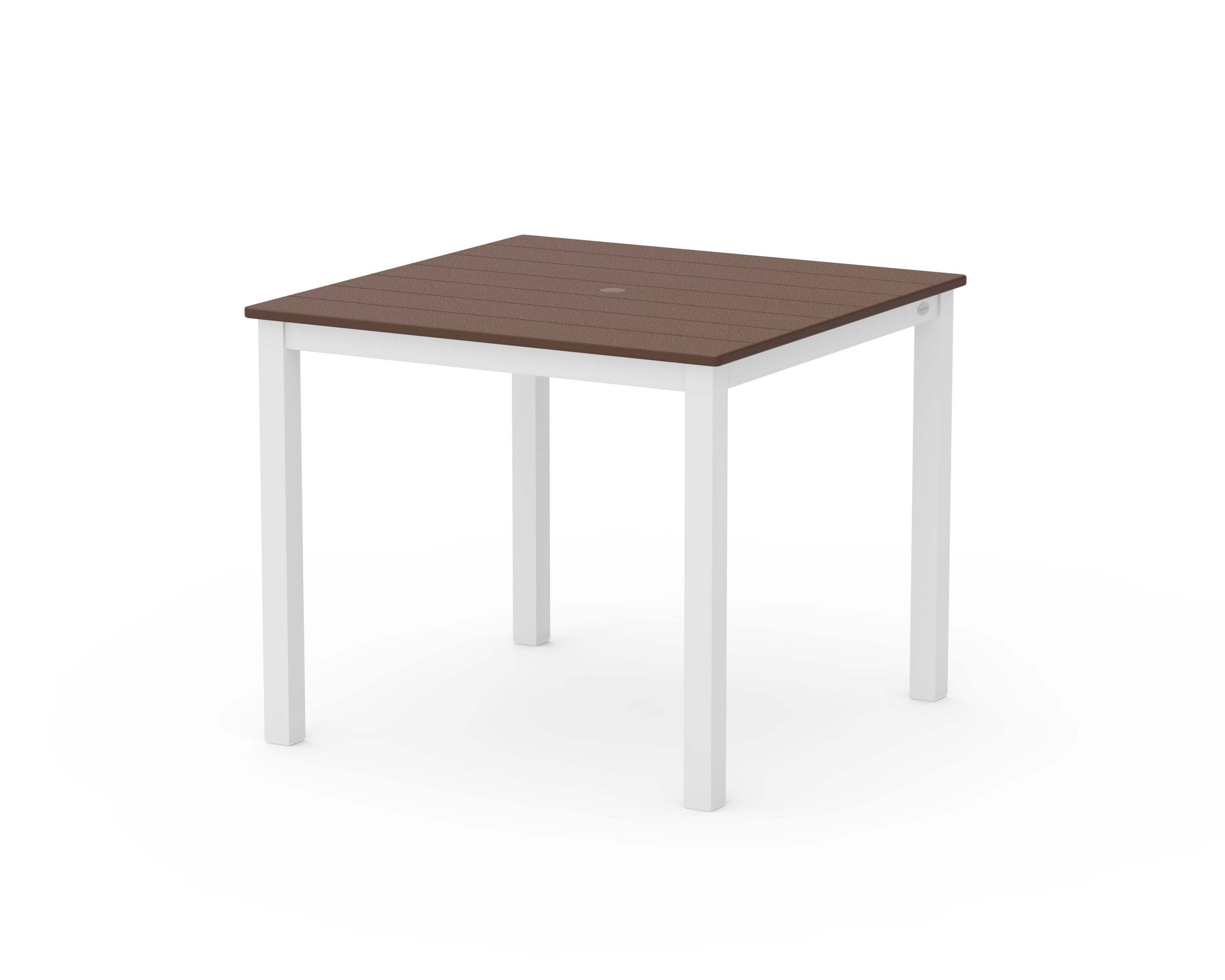 Main Street 36" x 36" Dining Table in White / Mahogany