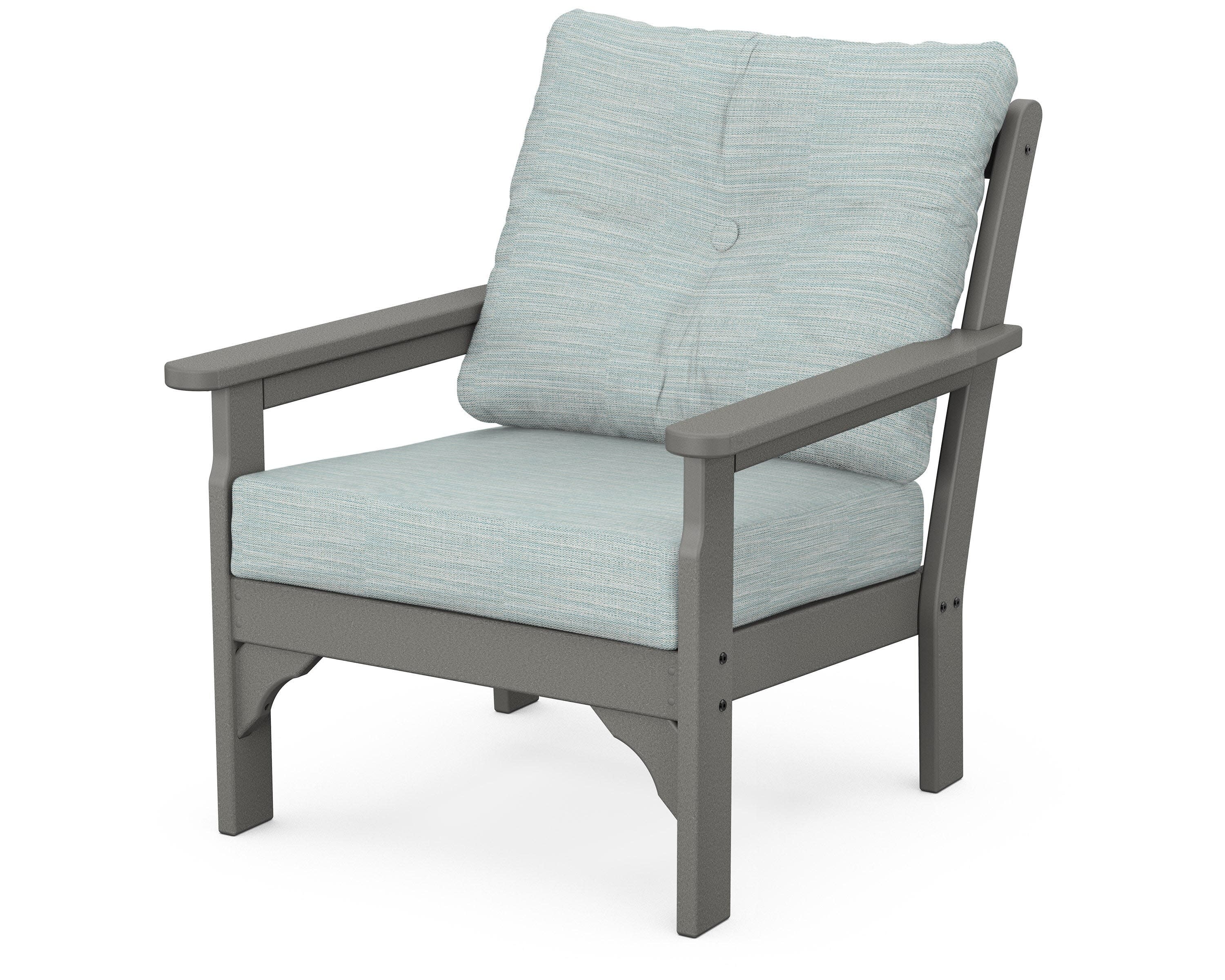 Vineyard Deep Seating Chair in Slate Grey / Soothe Mist