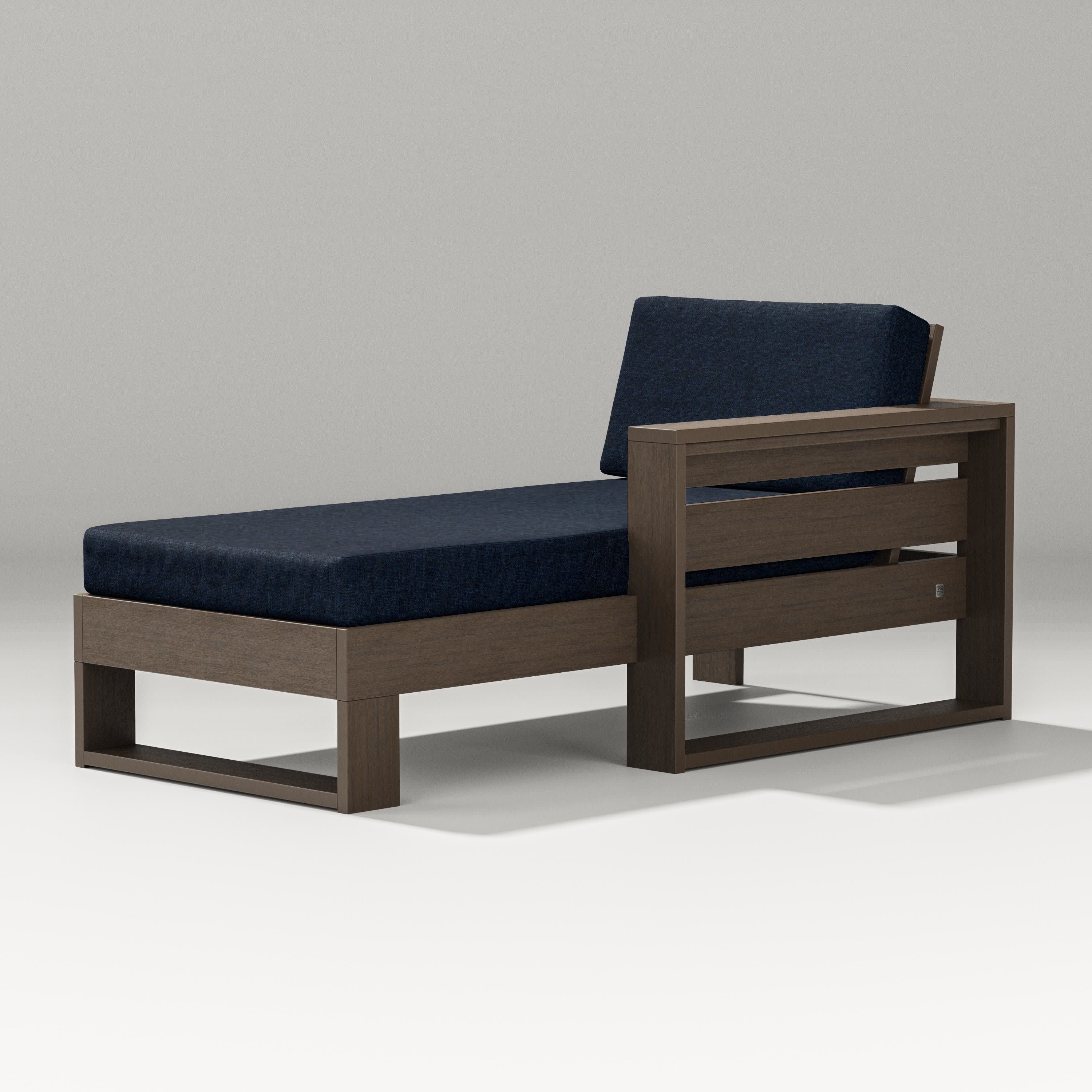 Latitude Modular Right Arm Chaise in Kona / Marine Indigo
