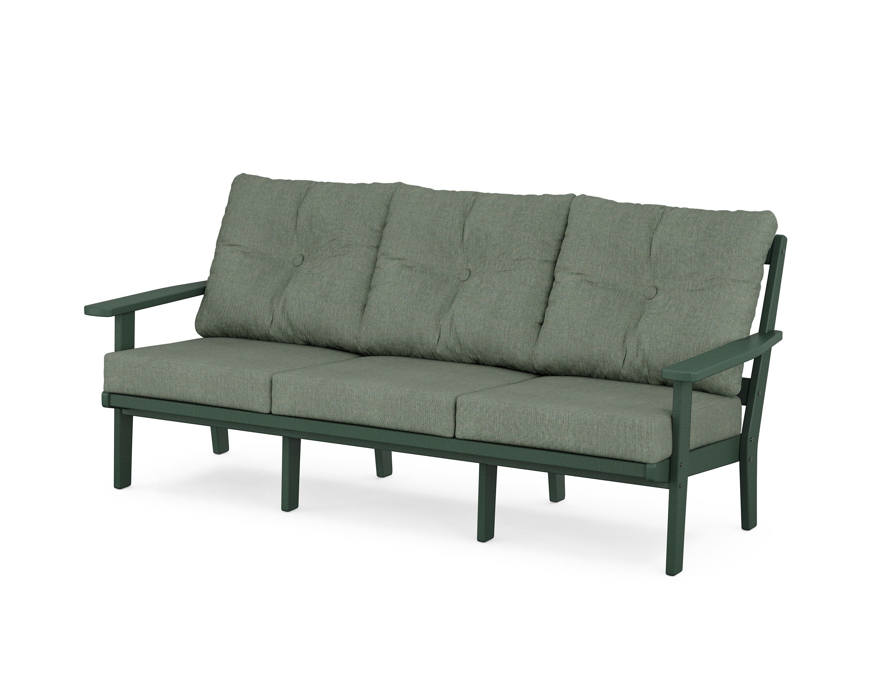 PrairieDeep Seating Sofa in Green / Cast Sage