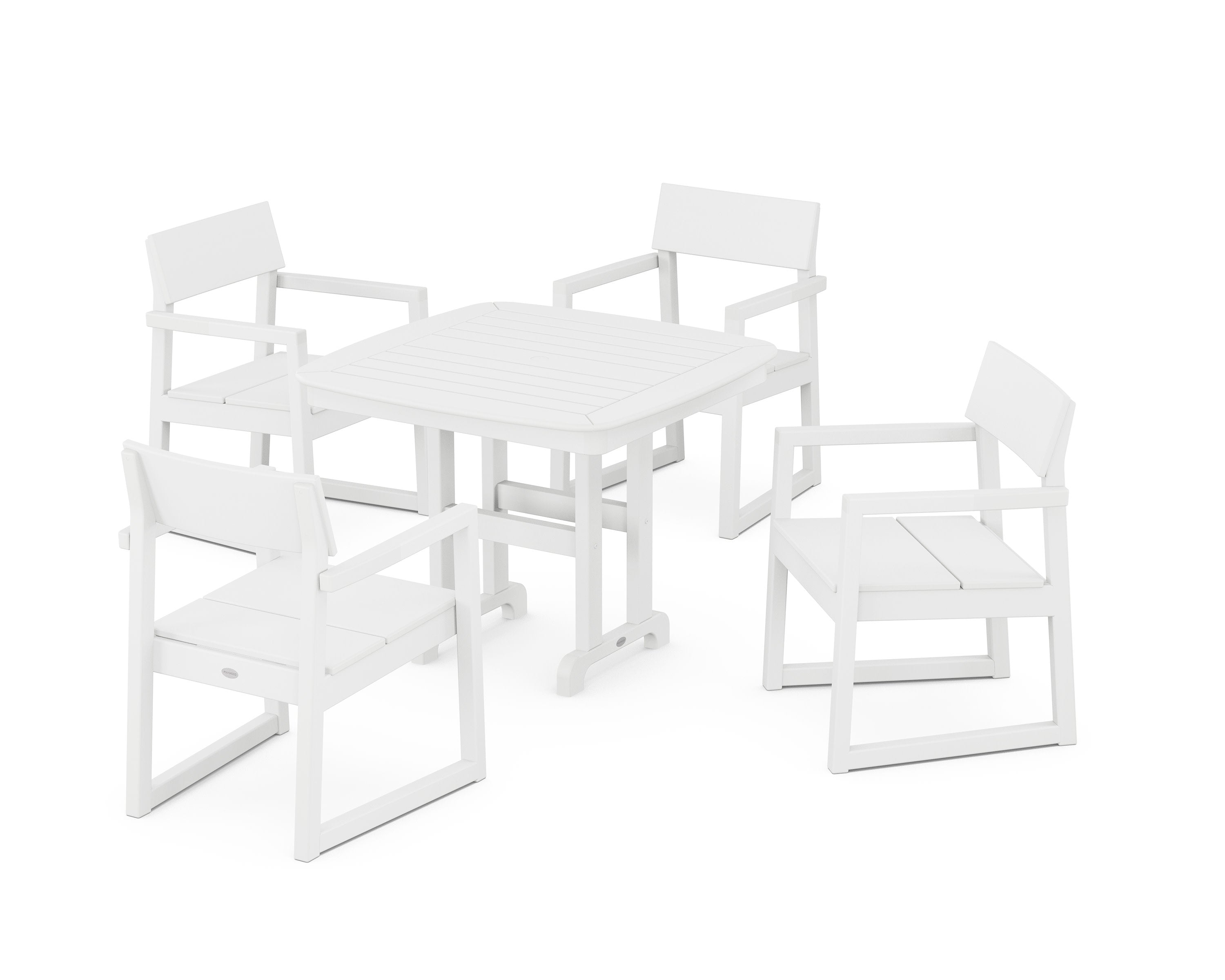 EDGE 5-Piece Dining Set in White