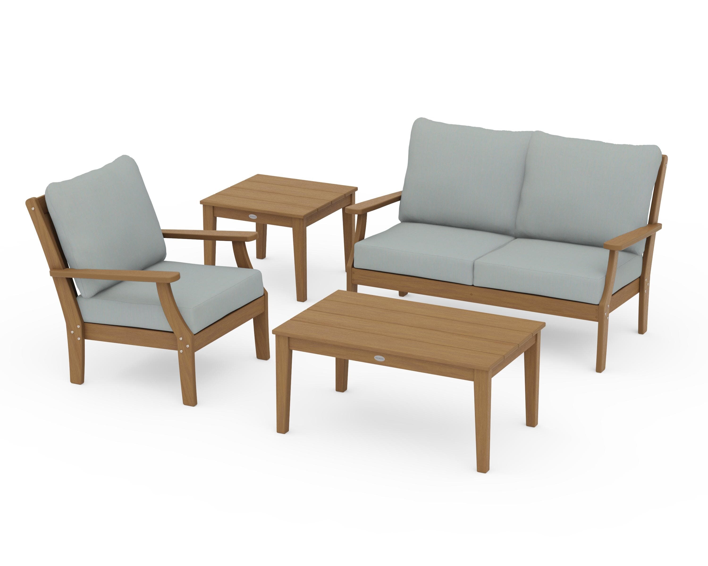 Braxton 4-Piece Deep Seating Set in Natural / Spa