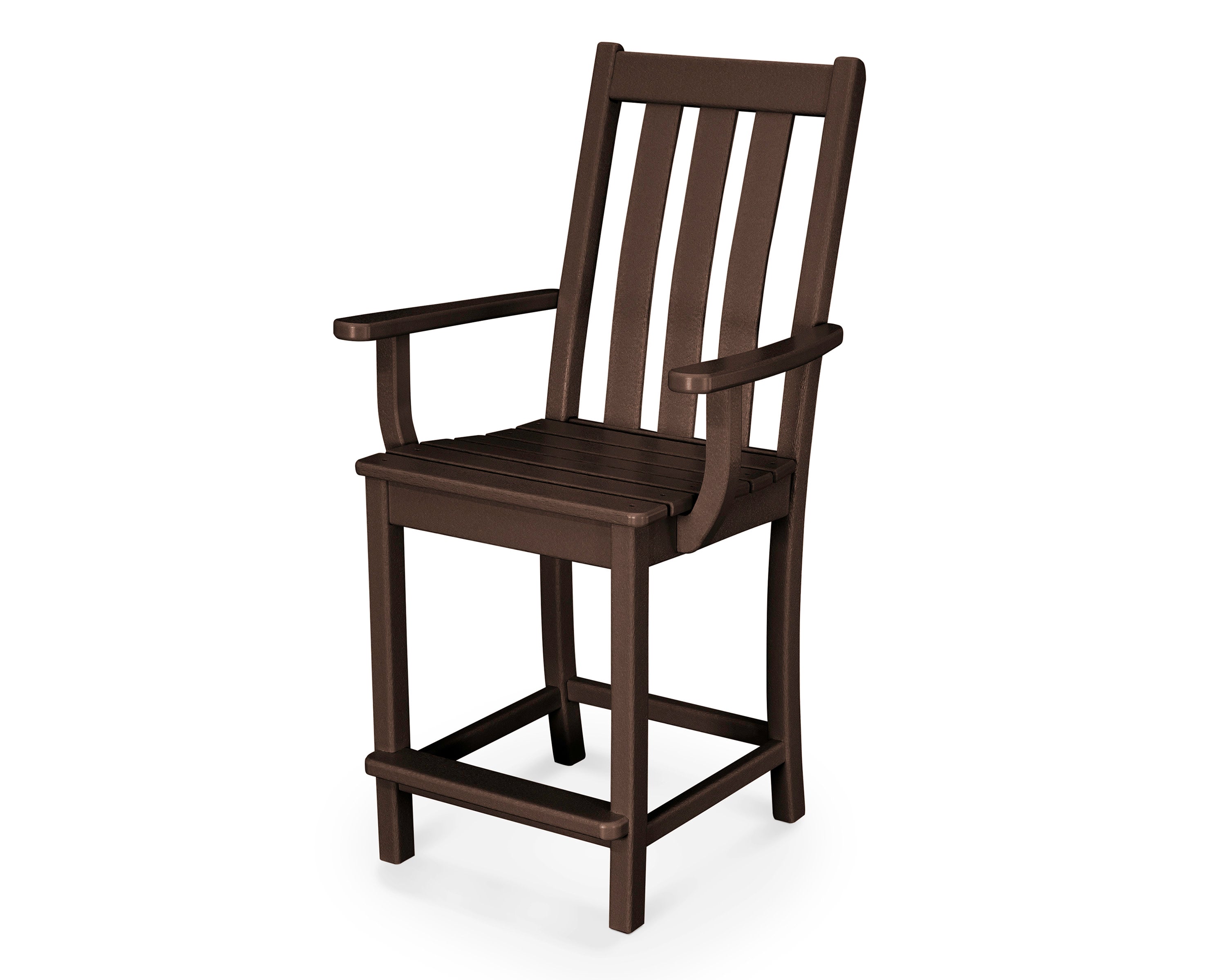 Vineyard Counter Arm Chair in Mahogany