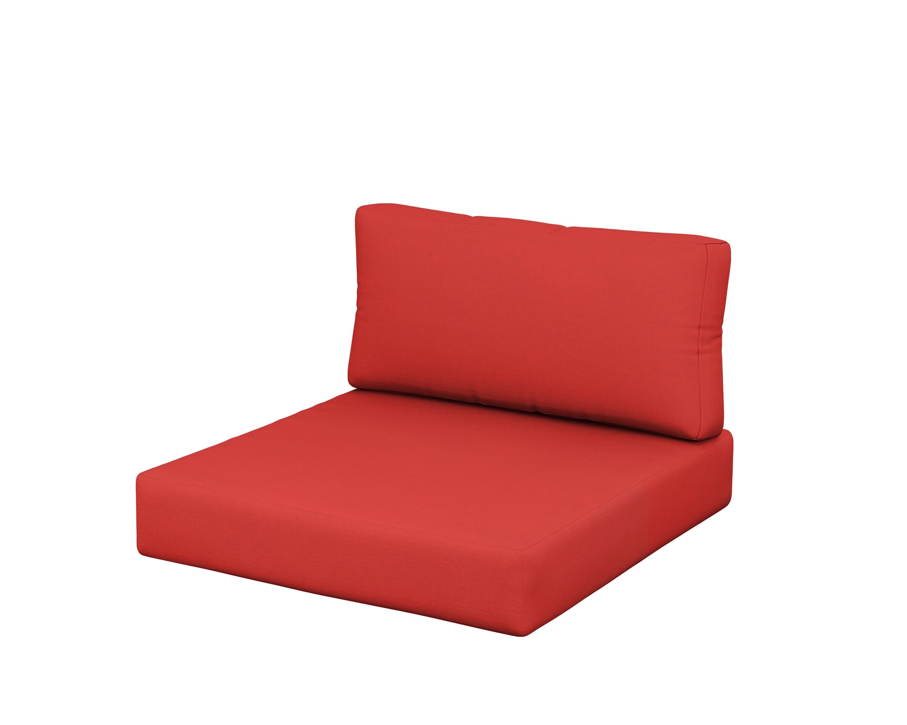 Acadia Back/Seat Cushion Set in Crimson Linen