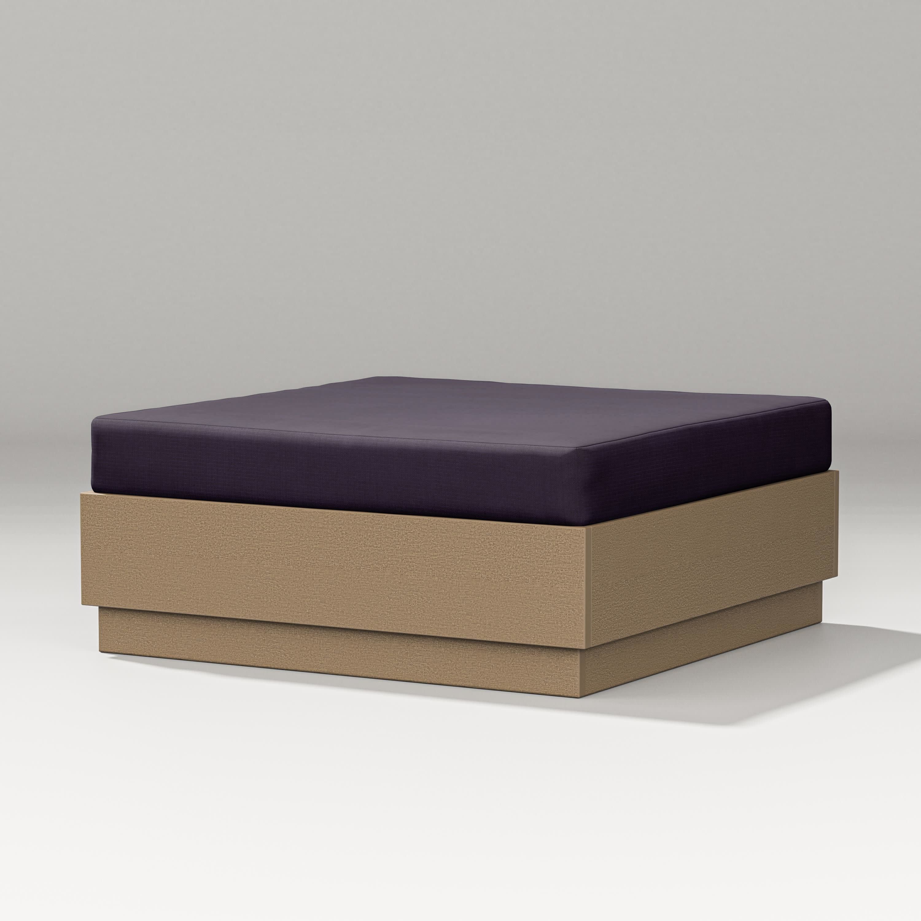 Elevate Lounge Ottoman in Vintage Sahara / Navy Linen