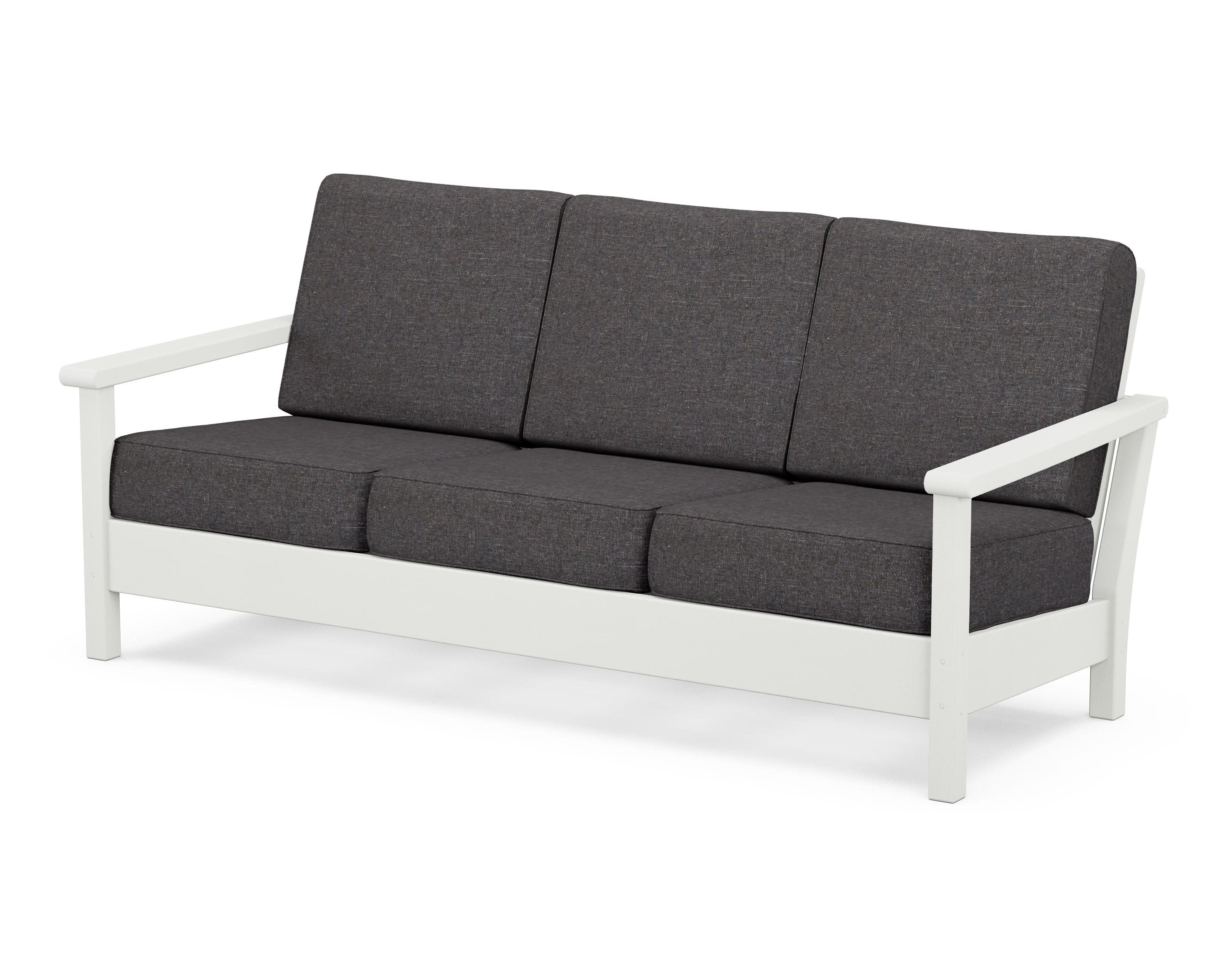 Harbour Deep Seating Sofa in Vintage White / Ash Charcoal