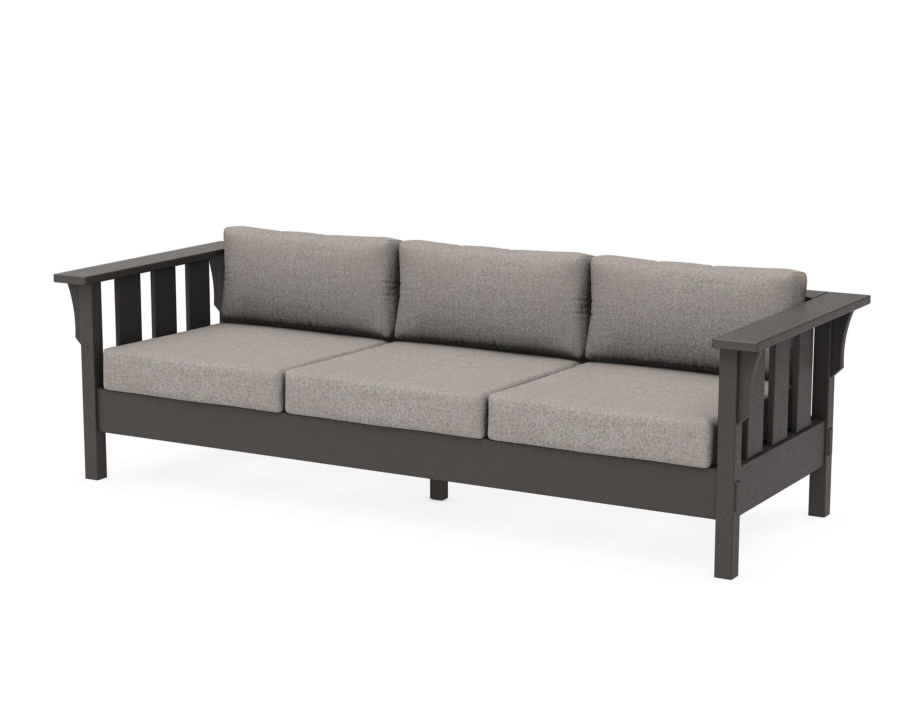 Acadia Deep Seating Sofa in Vintage Coffee / Weathered Tweed