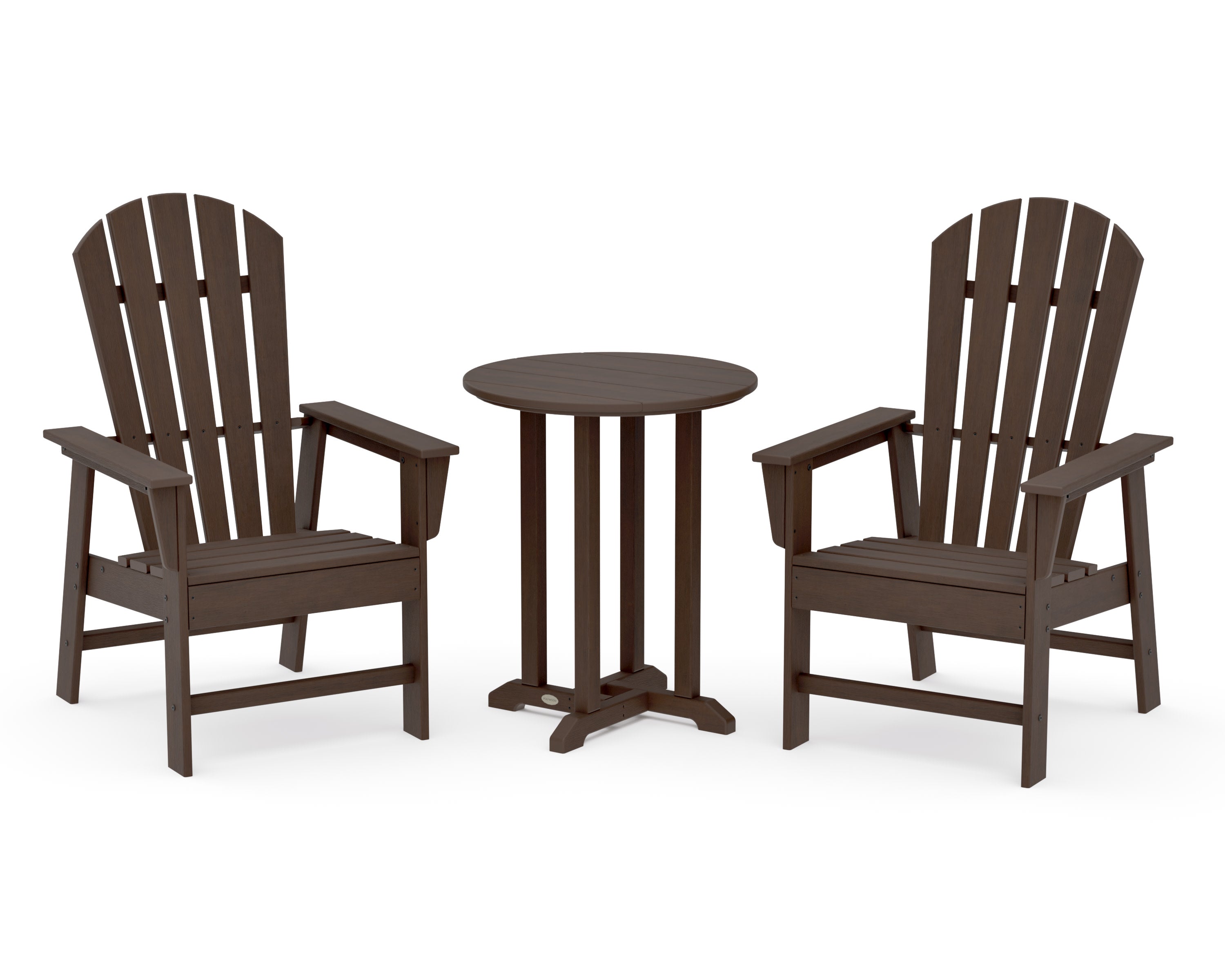South Beach 3-Piece Round Farmhouse Bistro Dining Set in Kona