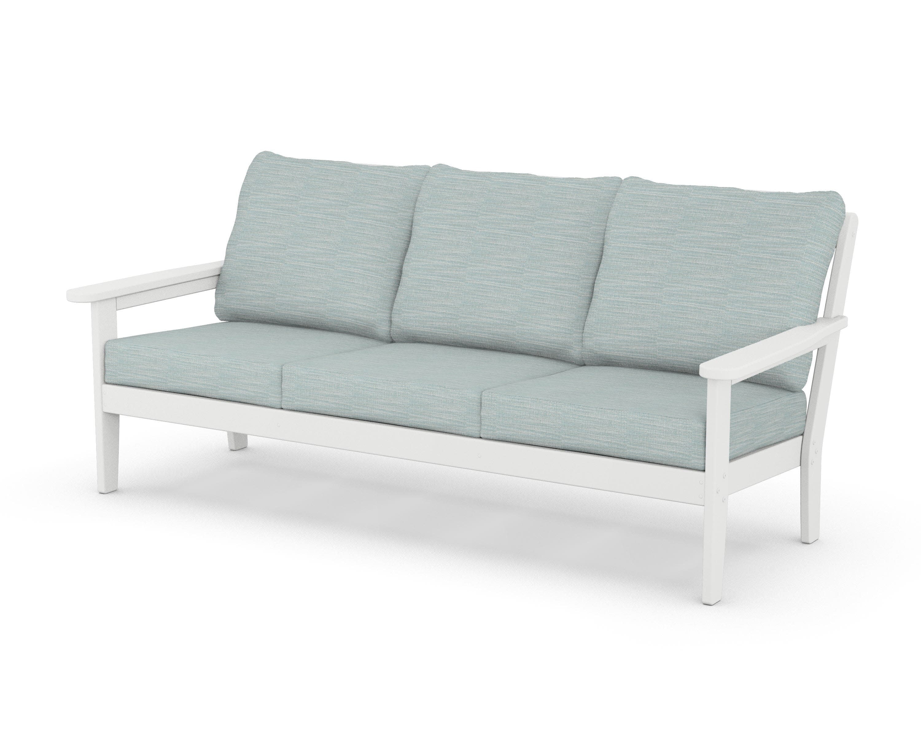 Cottage Deep Seating Sofa in White / Soothe Mist