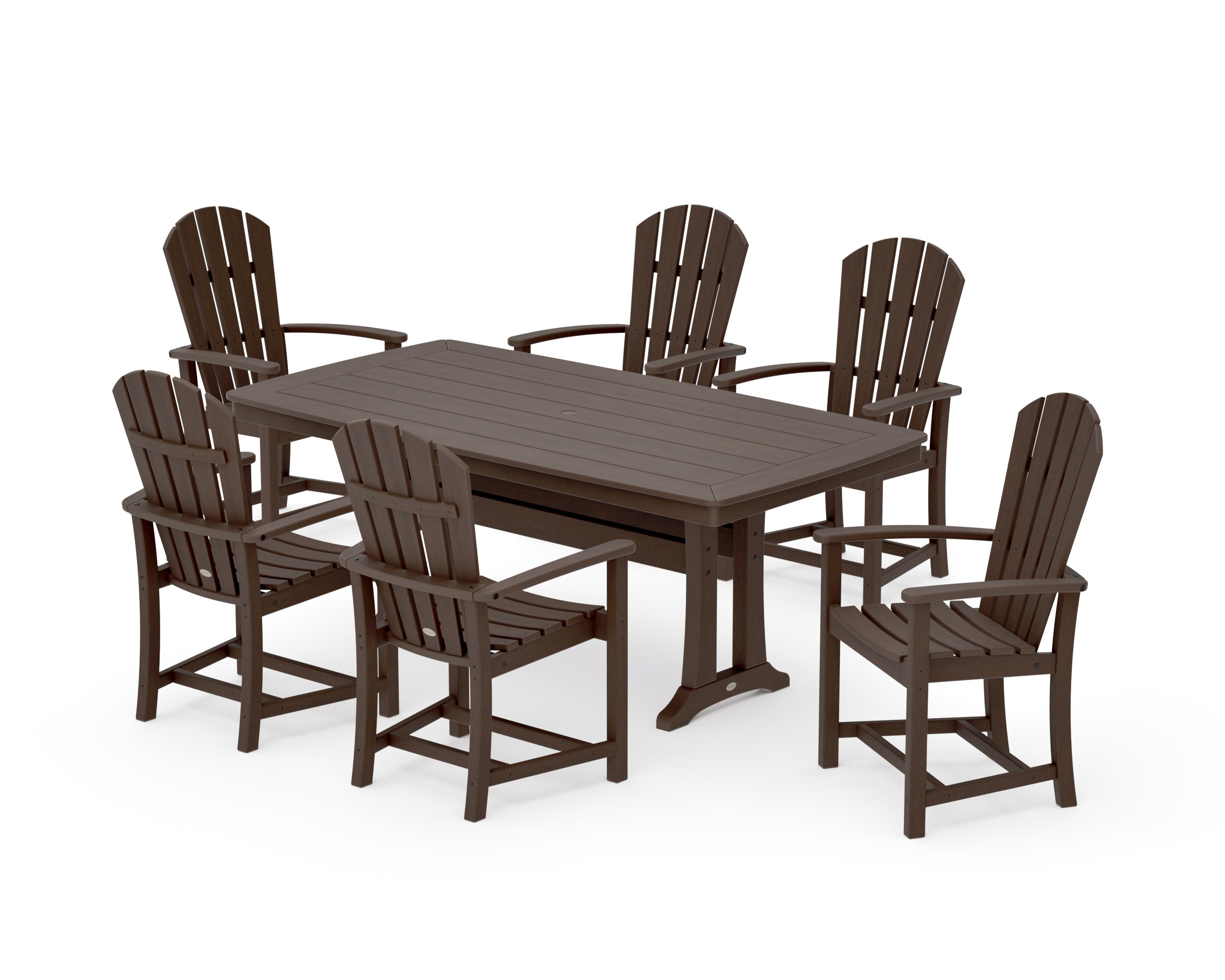 Palm Coast 7-Piece Dining Set with Trestle Legs in Kona
