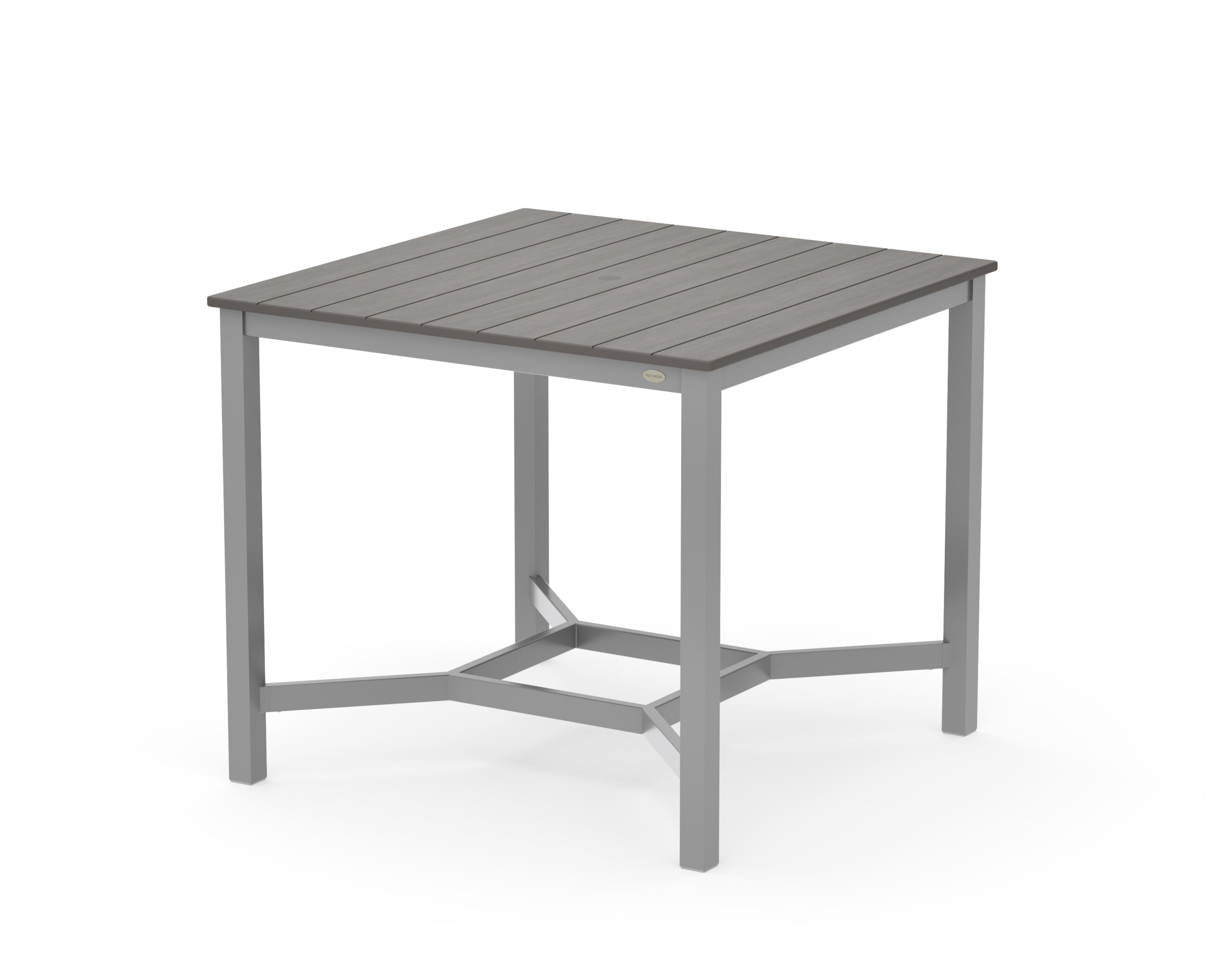 Main Street 42 x 42 Counter Table in Silver / Driftwood