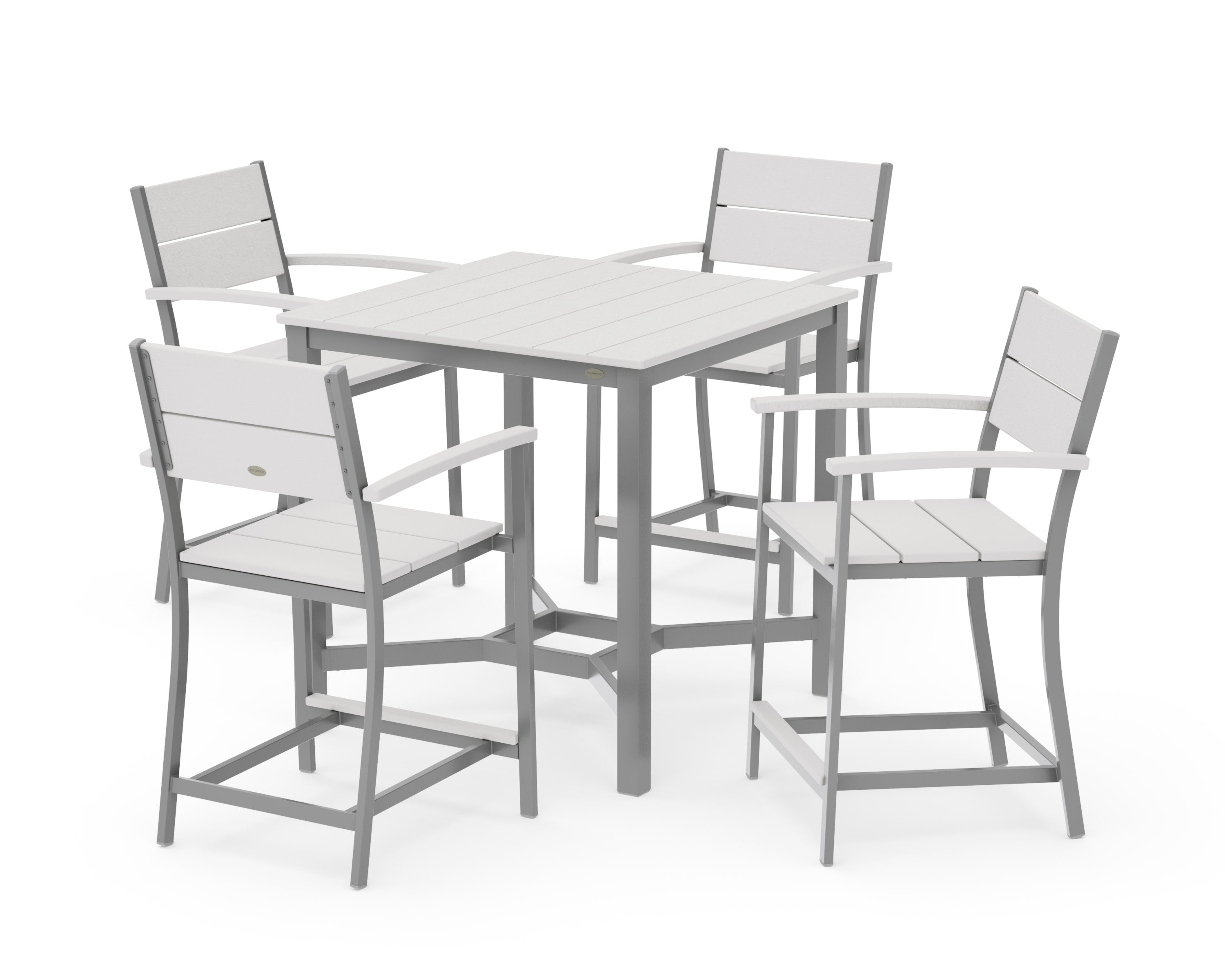 Main Street 5-Piece Counter Set in Silver / Vintage White