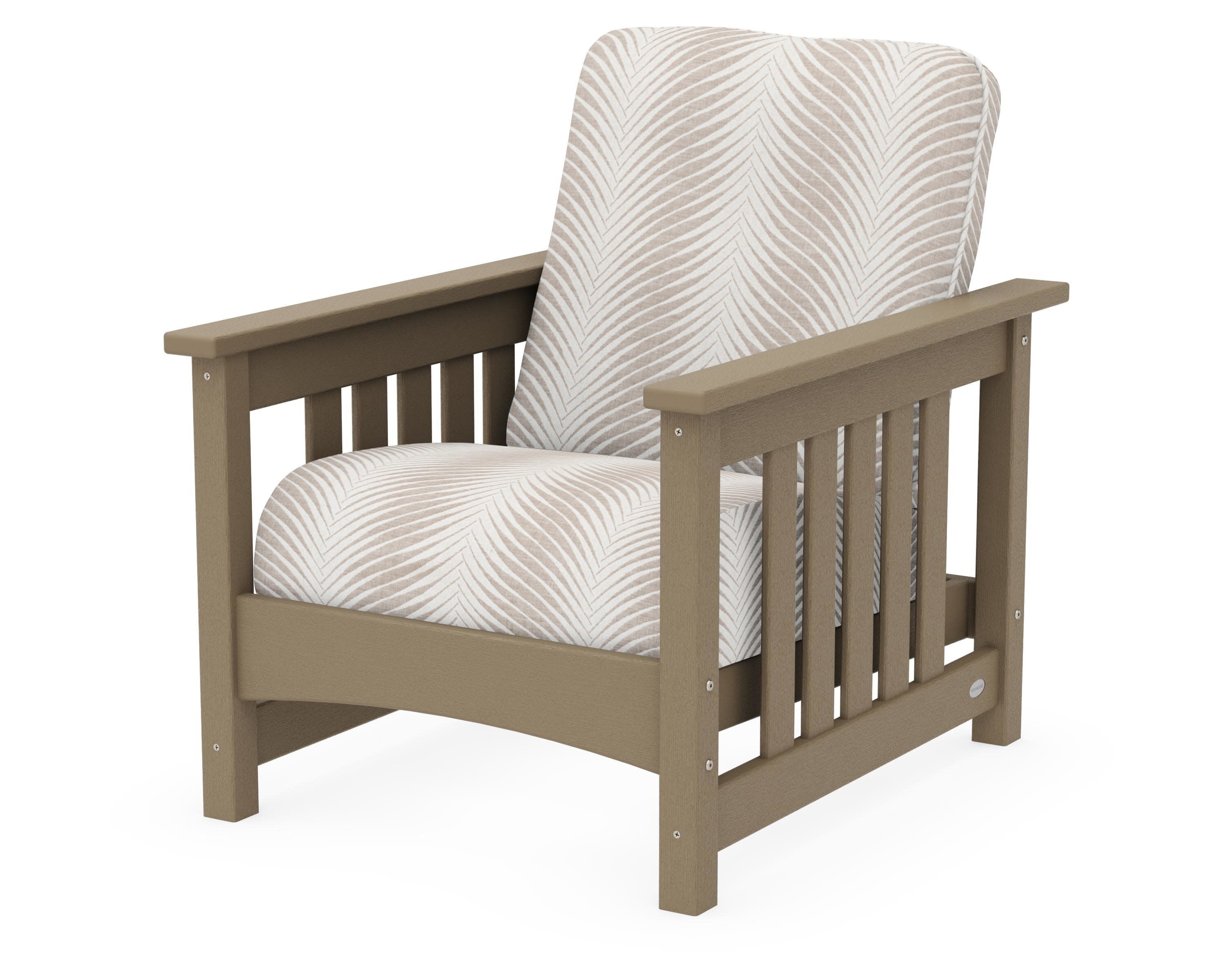 Club Mission Chair in Vintage Sahara / Clock Out Cloud
