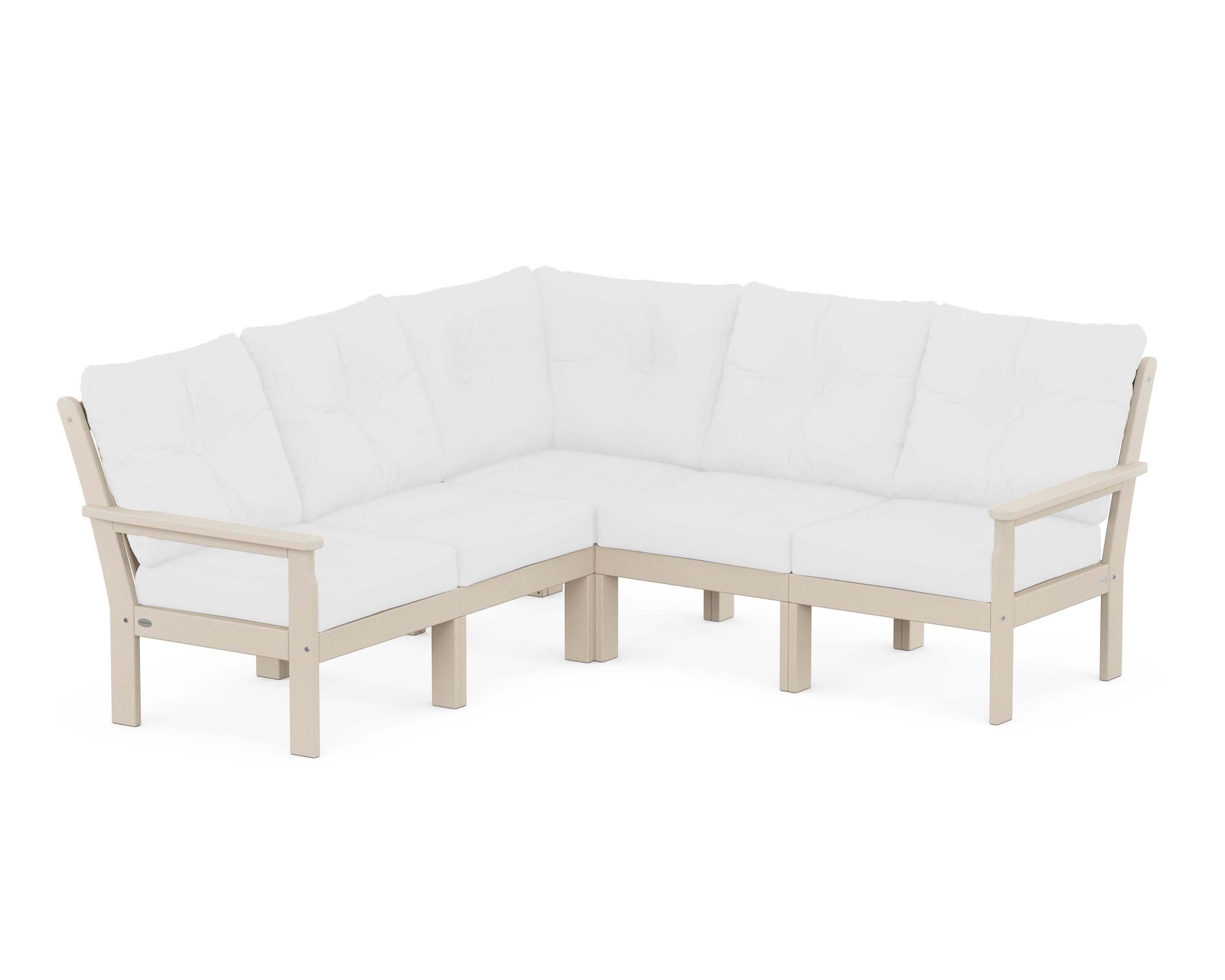 Vineyard 5-Piece Sectional in Sand / Natural