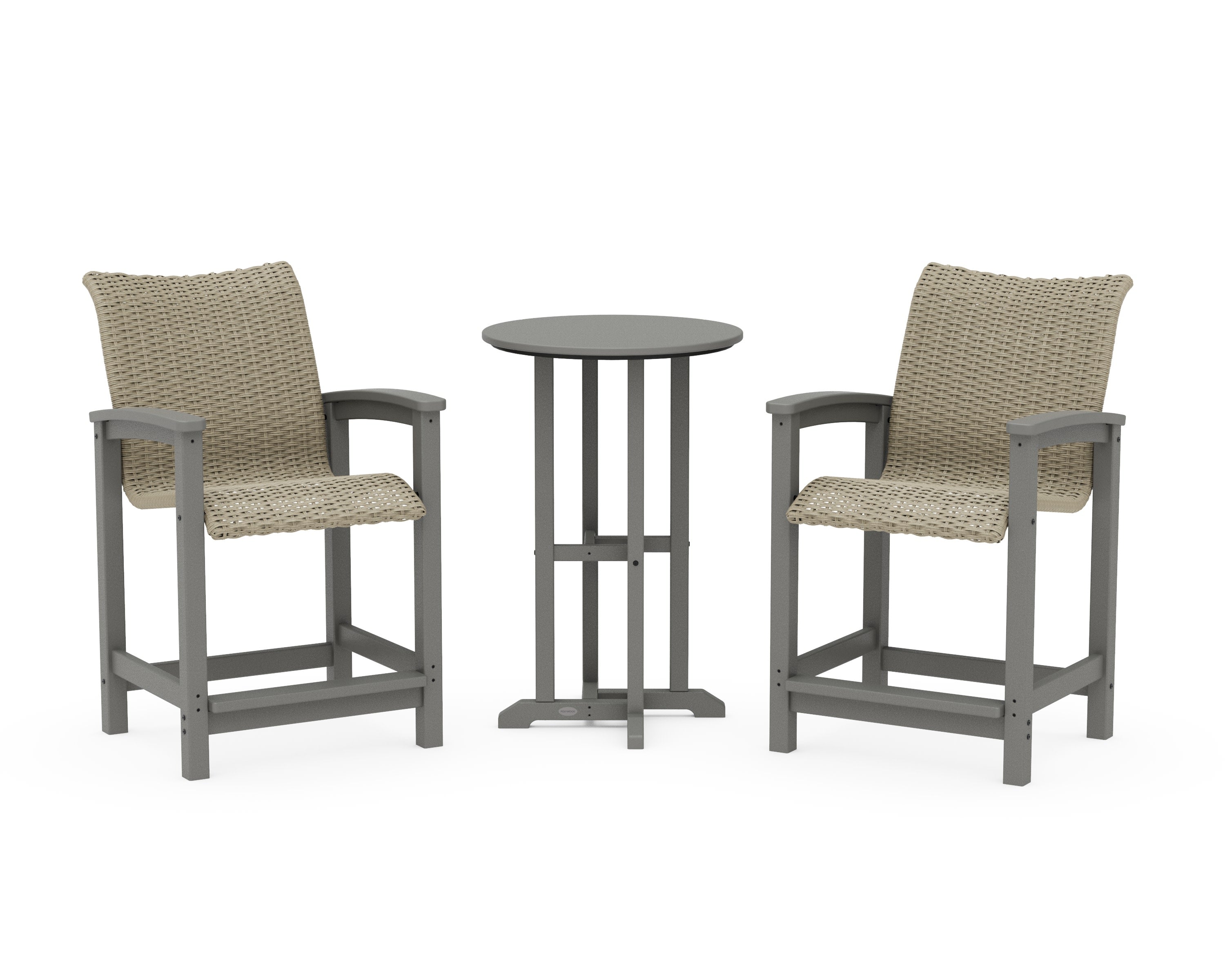 Coastal Woven 3-Piece Farmhouse Counter Set