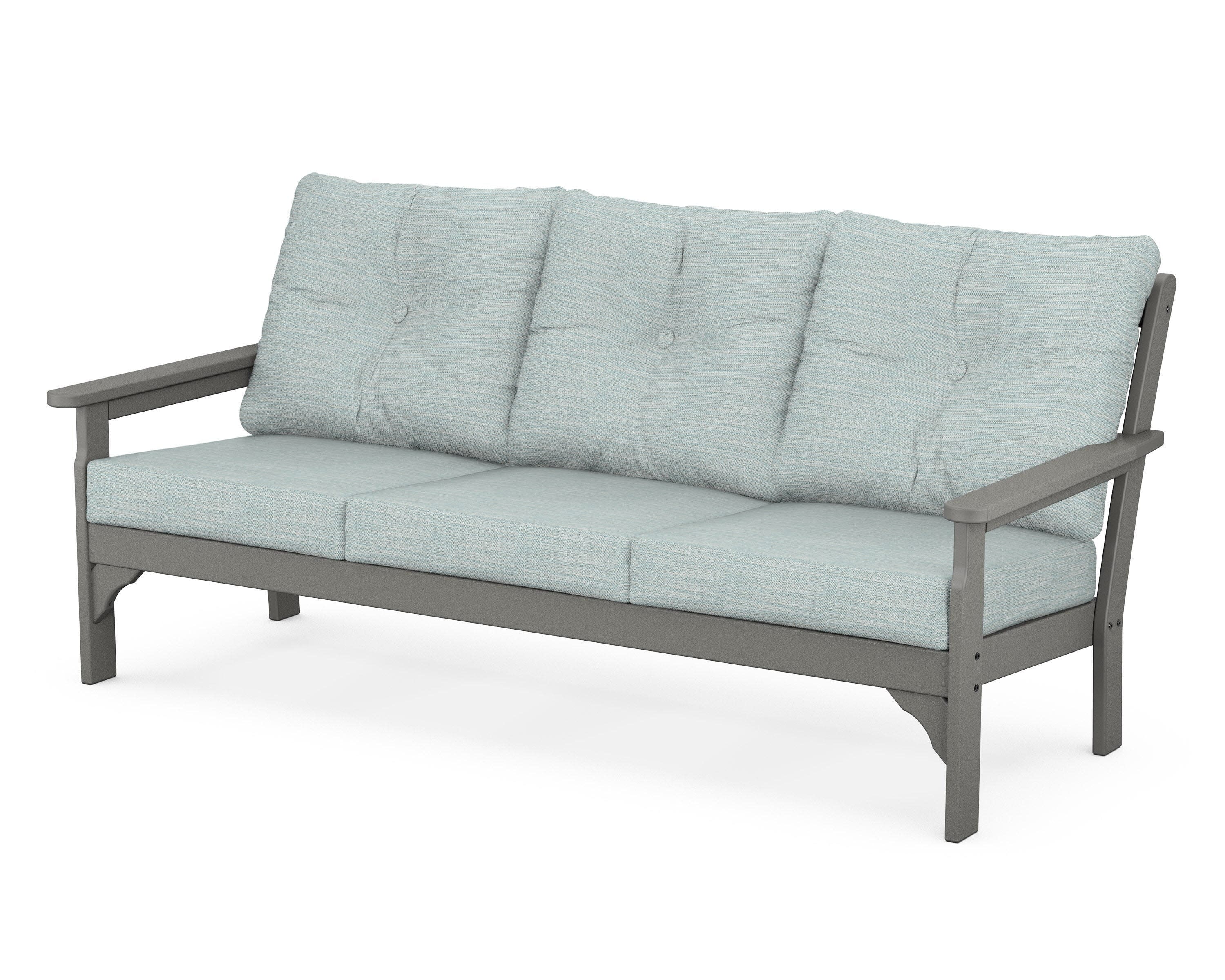 Vineyard Deep Seating Sofa in Slate Grey / Soothe Mist