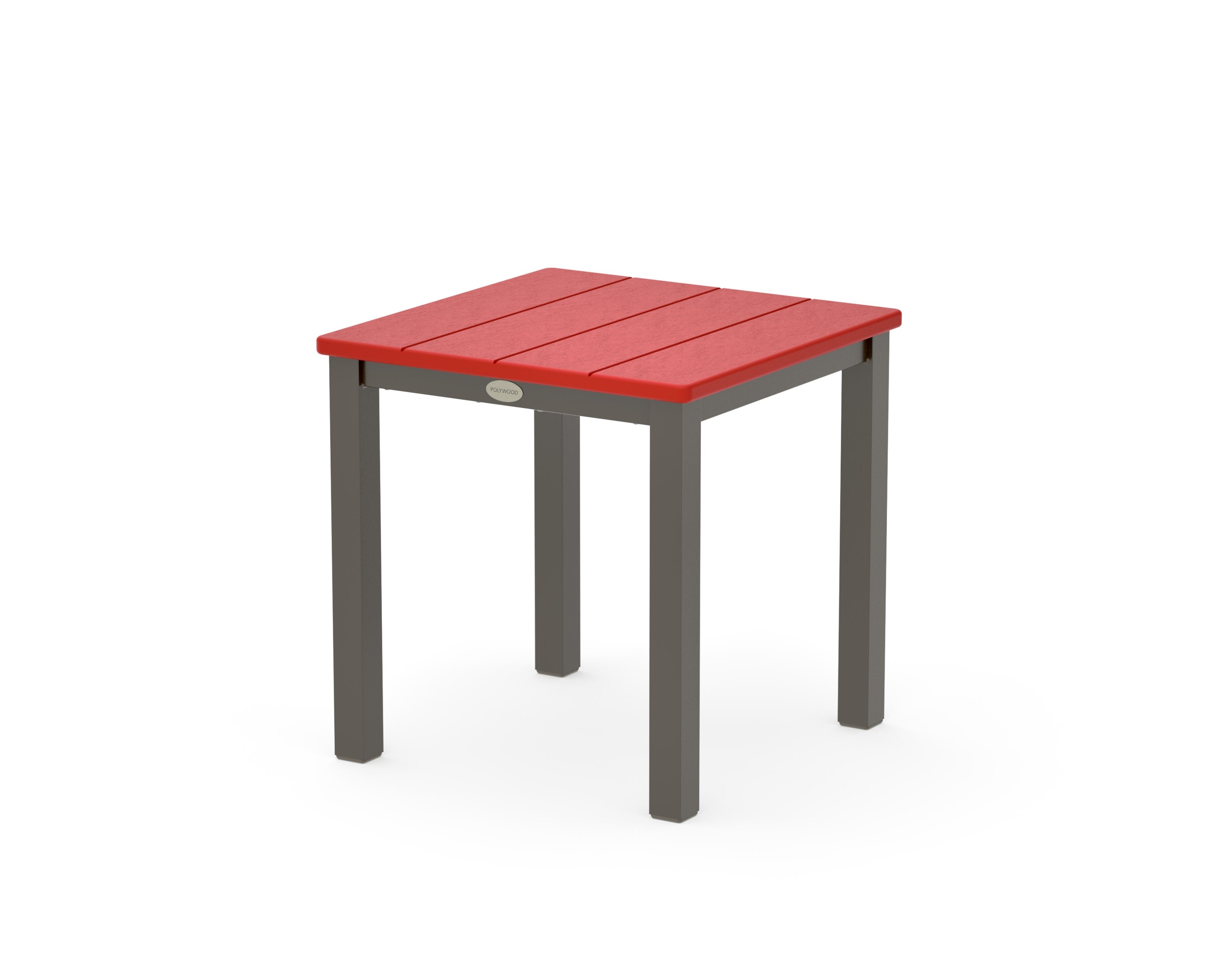 Main Street 18" Side Table in Bronze / Sunset Red