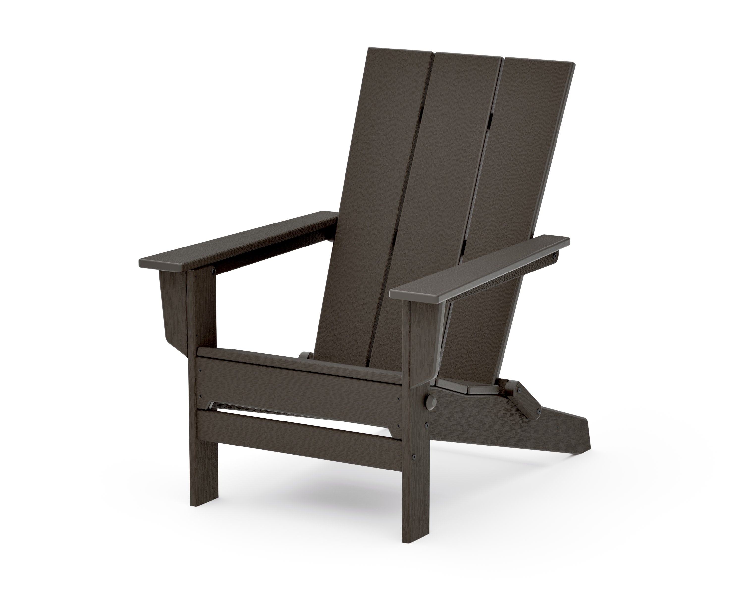Modern Studio Folding Adirondack Chair in Vintage Coffee