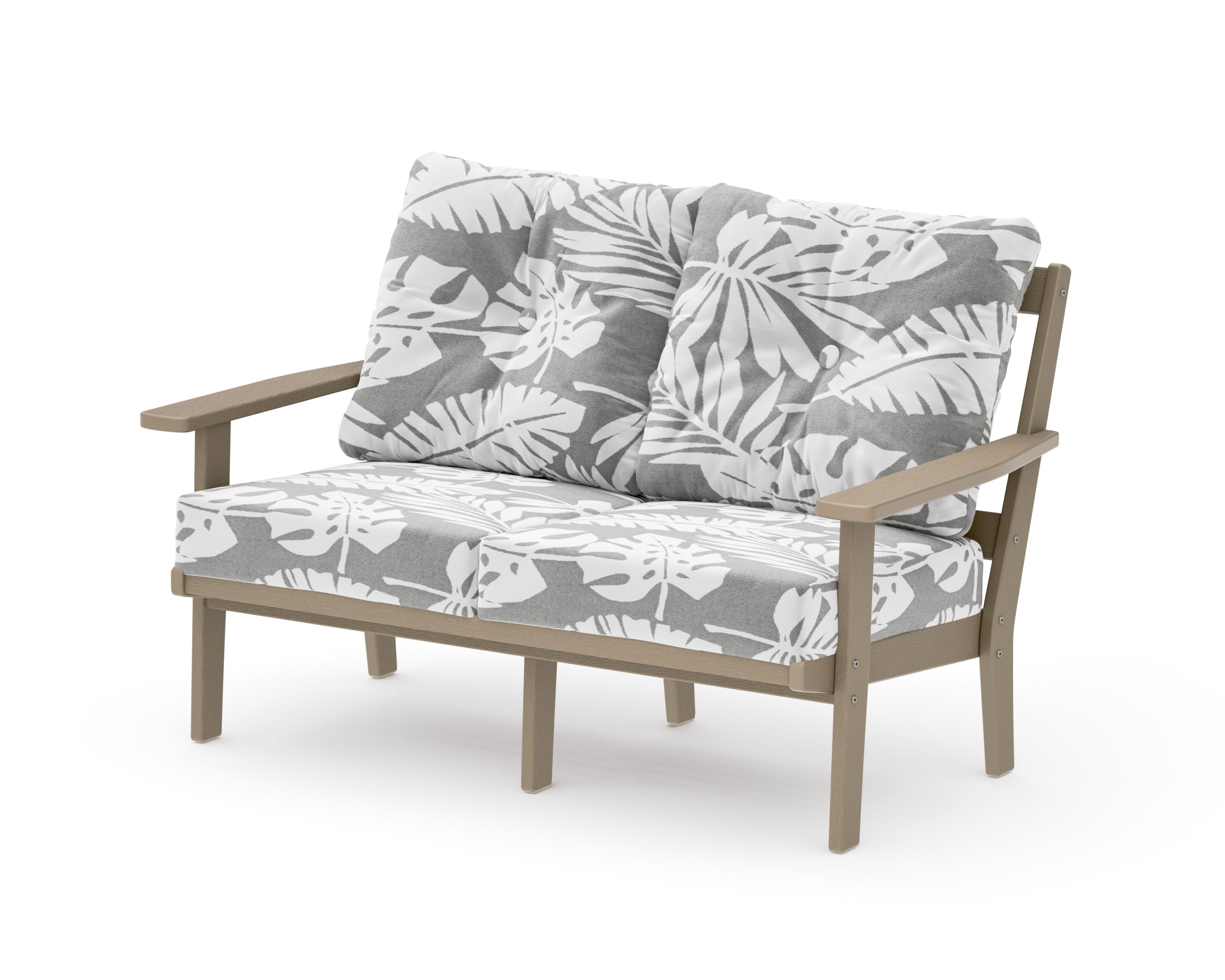 Oxford Deep SeatingLoveseat in Vintage Sahara / Leaf Grey Mist