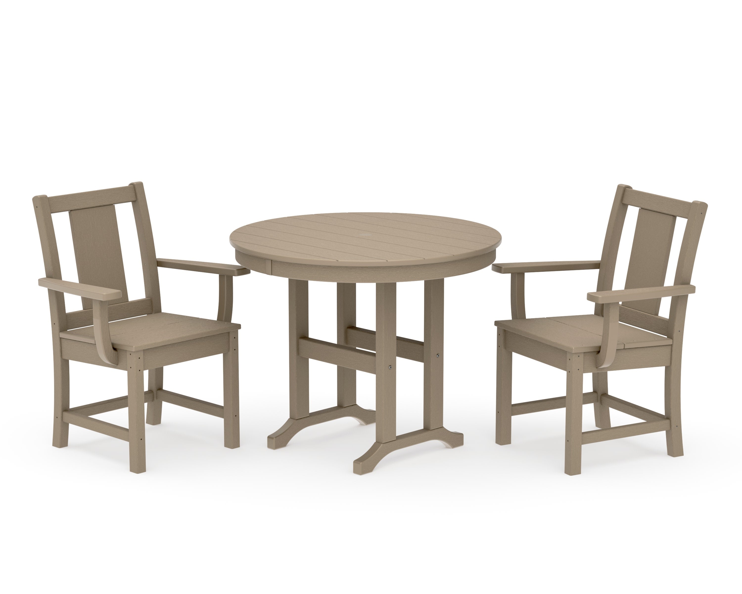 Prairie 3-Piece Farmhouse Dining Set in Vintage Sahara