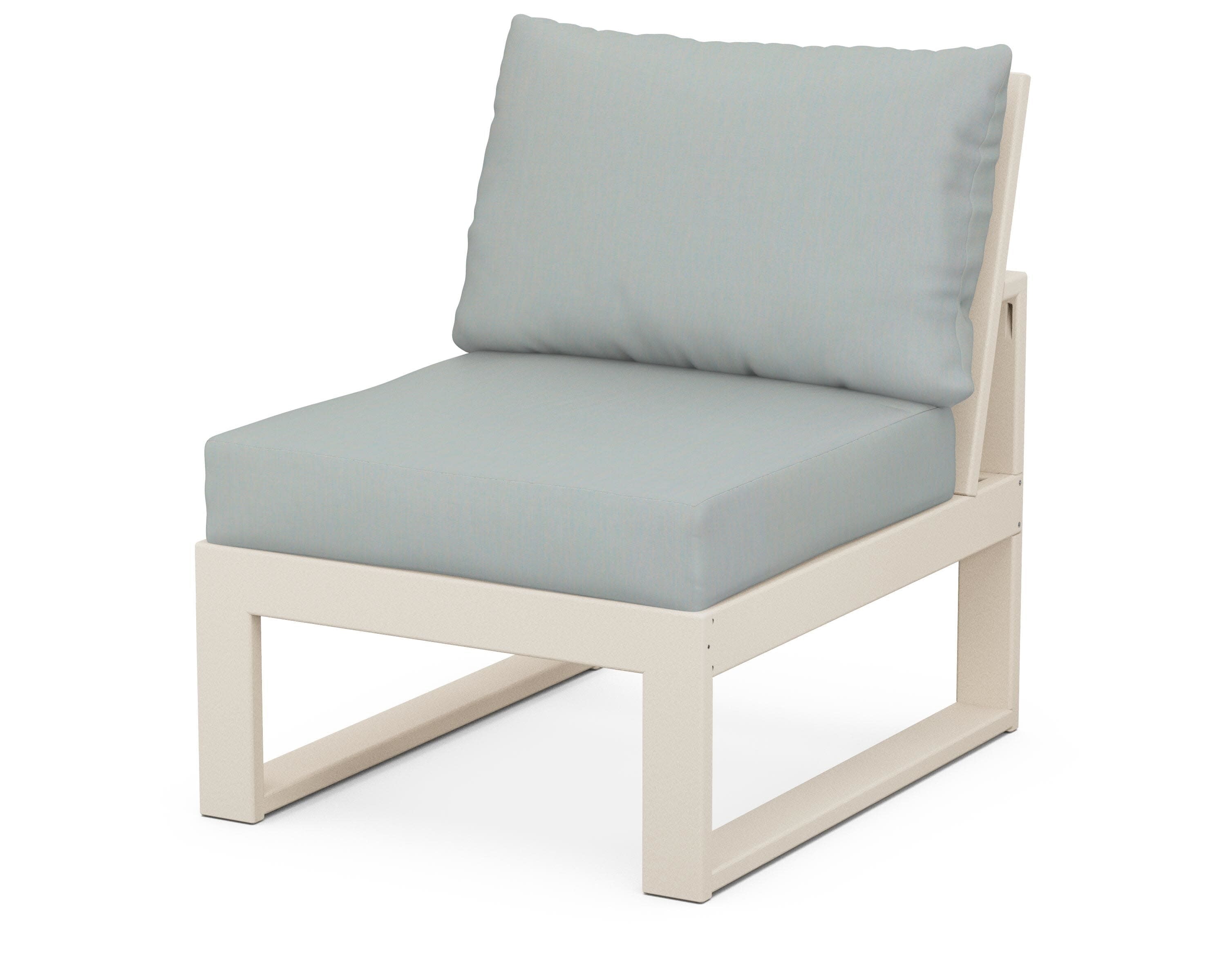 Modular Armless Chair in Sand / Spa