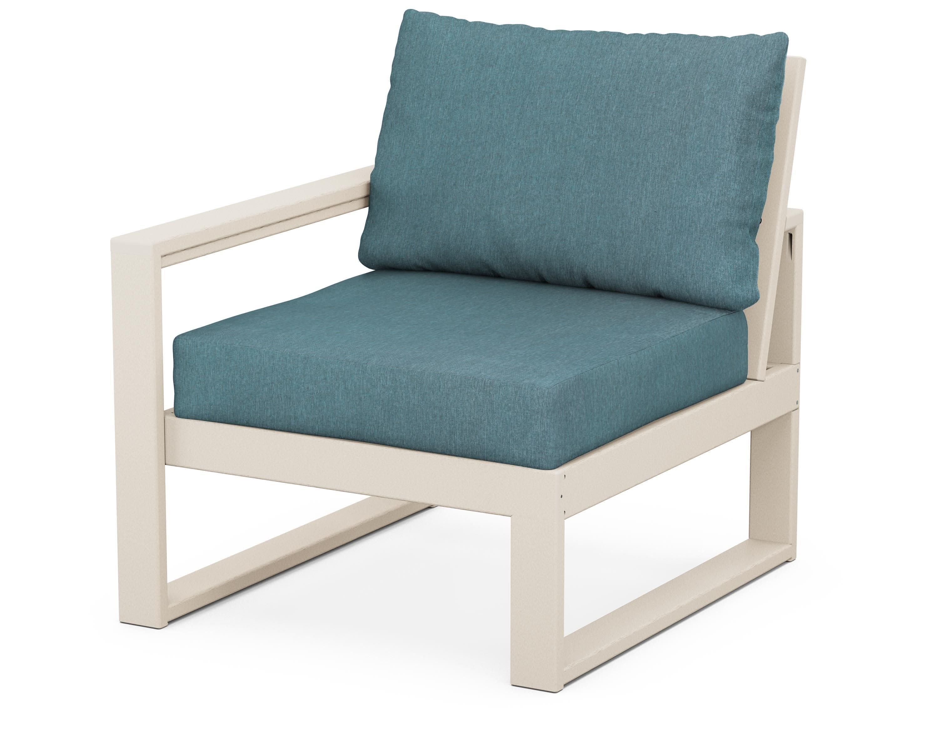 EDGE Modular Left Arm Chair in Sand / Ocean Teal