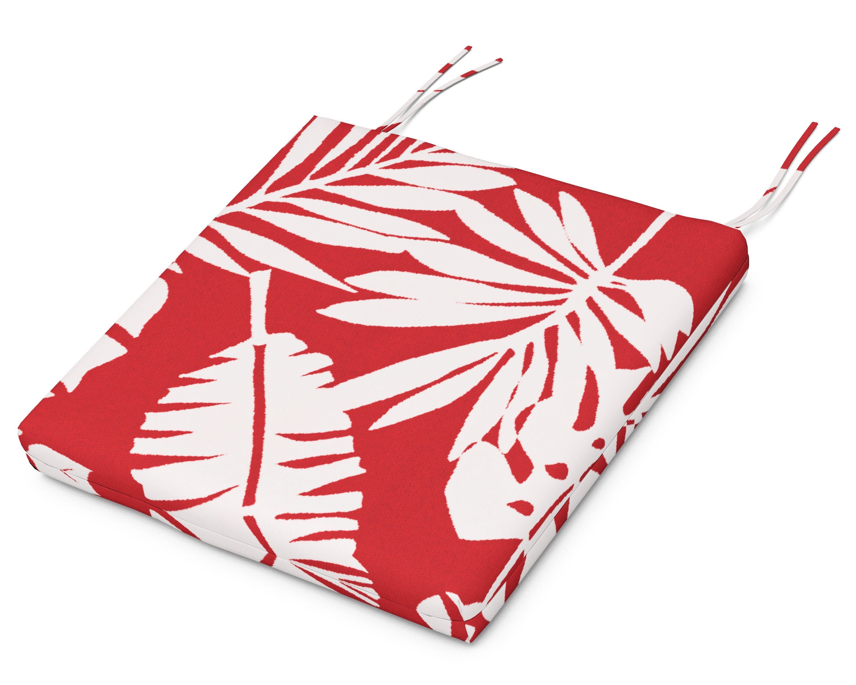 Standard Seat Cushion 17"D x 18.5"W x 2.5"H in Leaf Crimson
