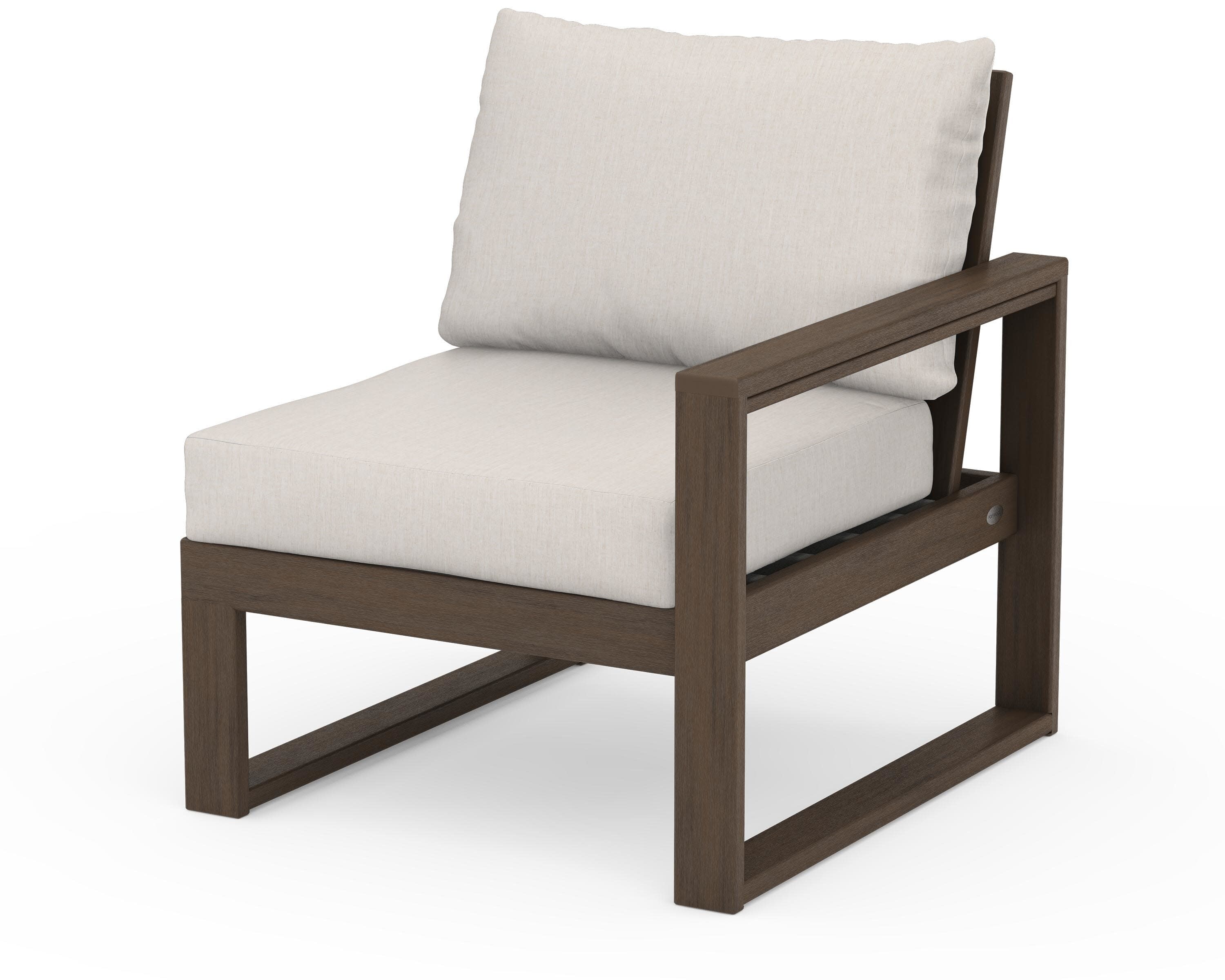 EDGE Modular Right Arm Chair in Kona / Cast Ash