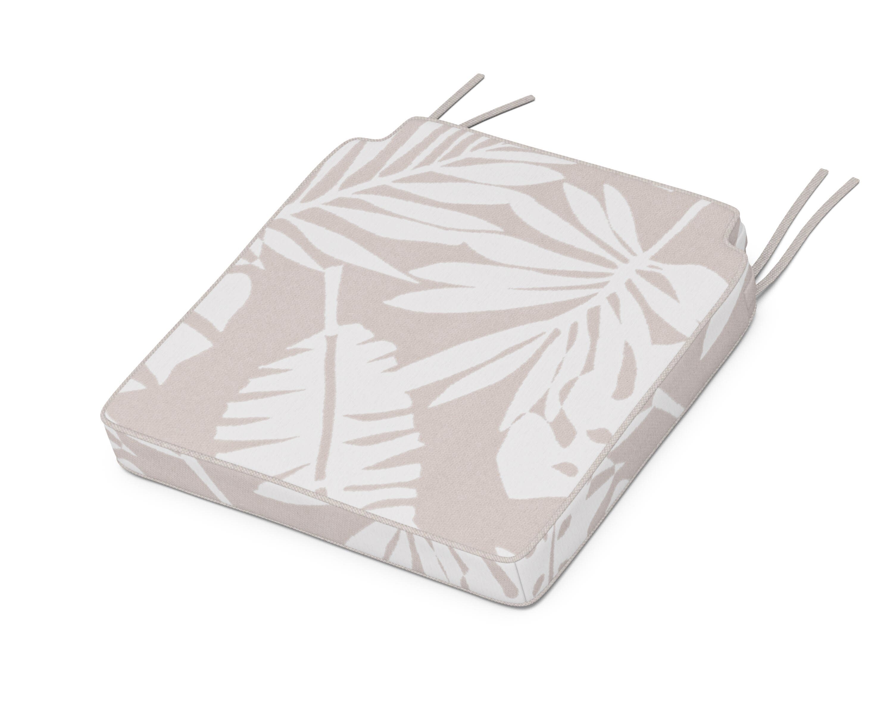 Acadia Dining Side Seat Cushion in Leaf Dune Burlap
