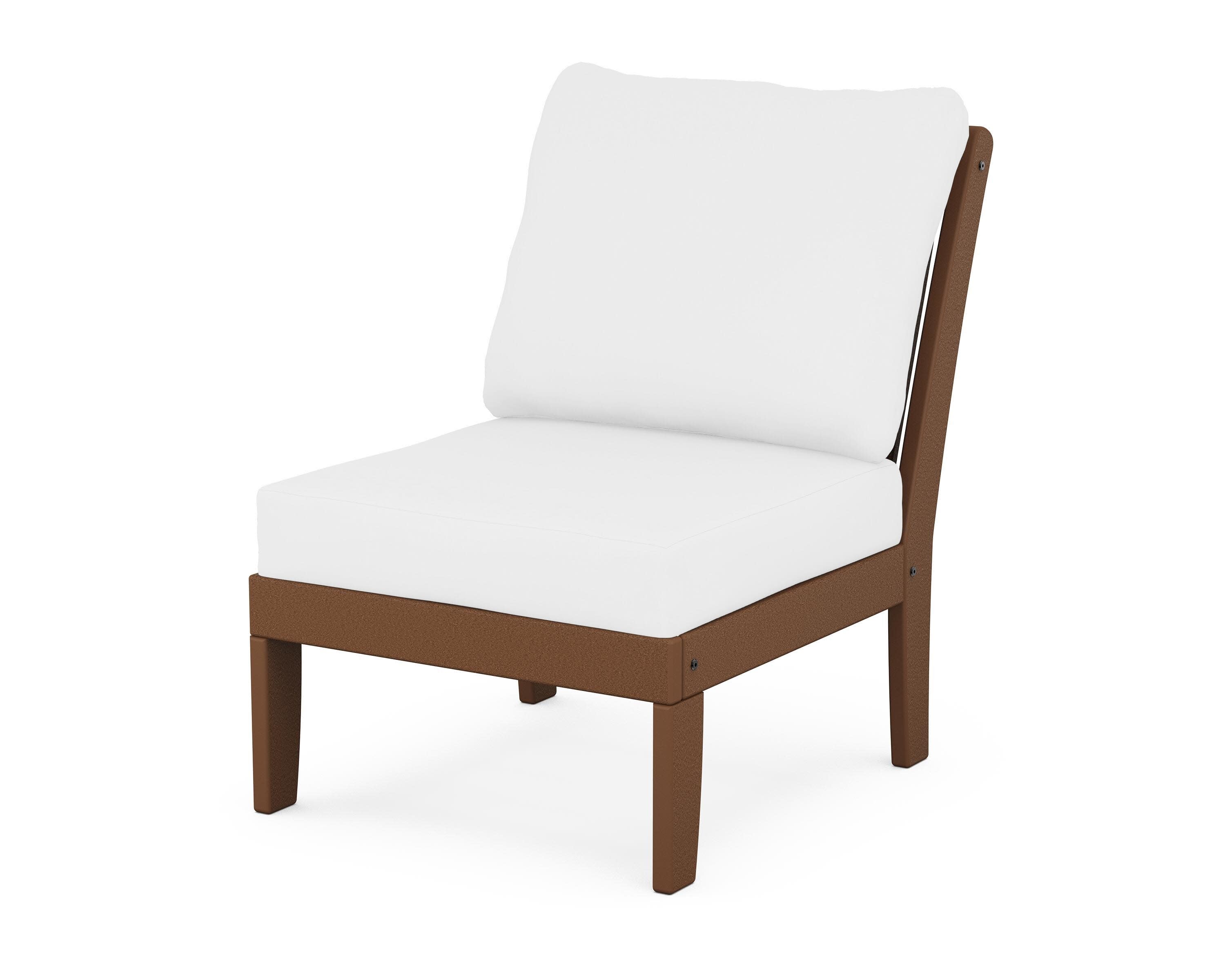Braxton Modular Armless Chair in Teak / Natural