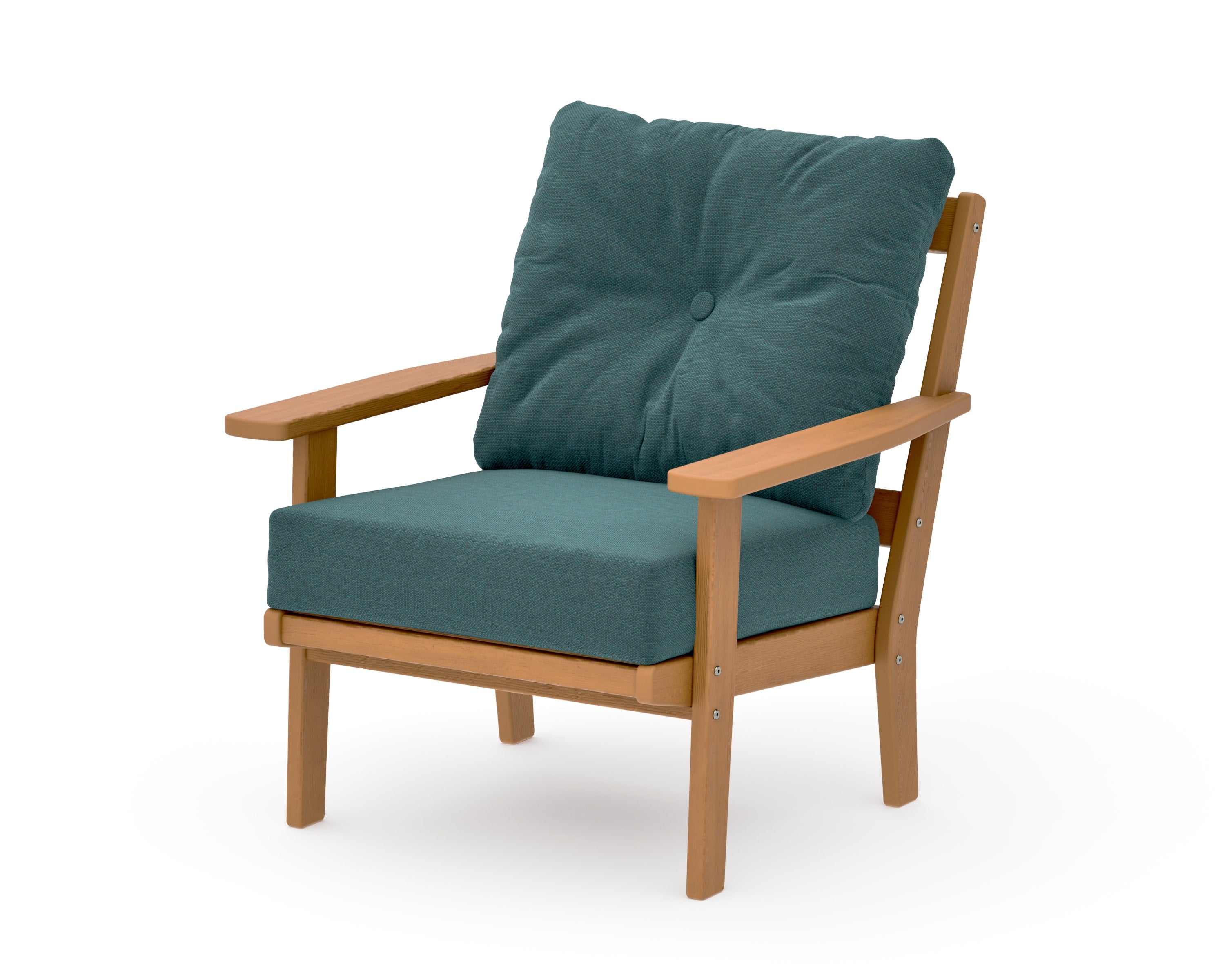 Prairie Deep Seating Chair in Natural / Ocean Teal