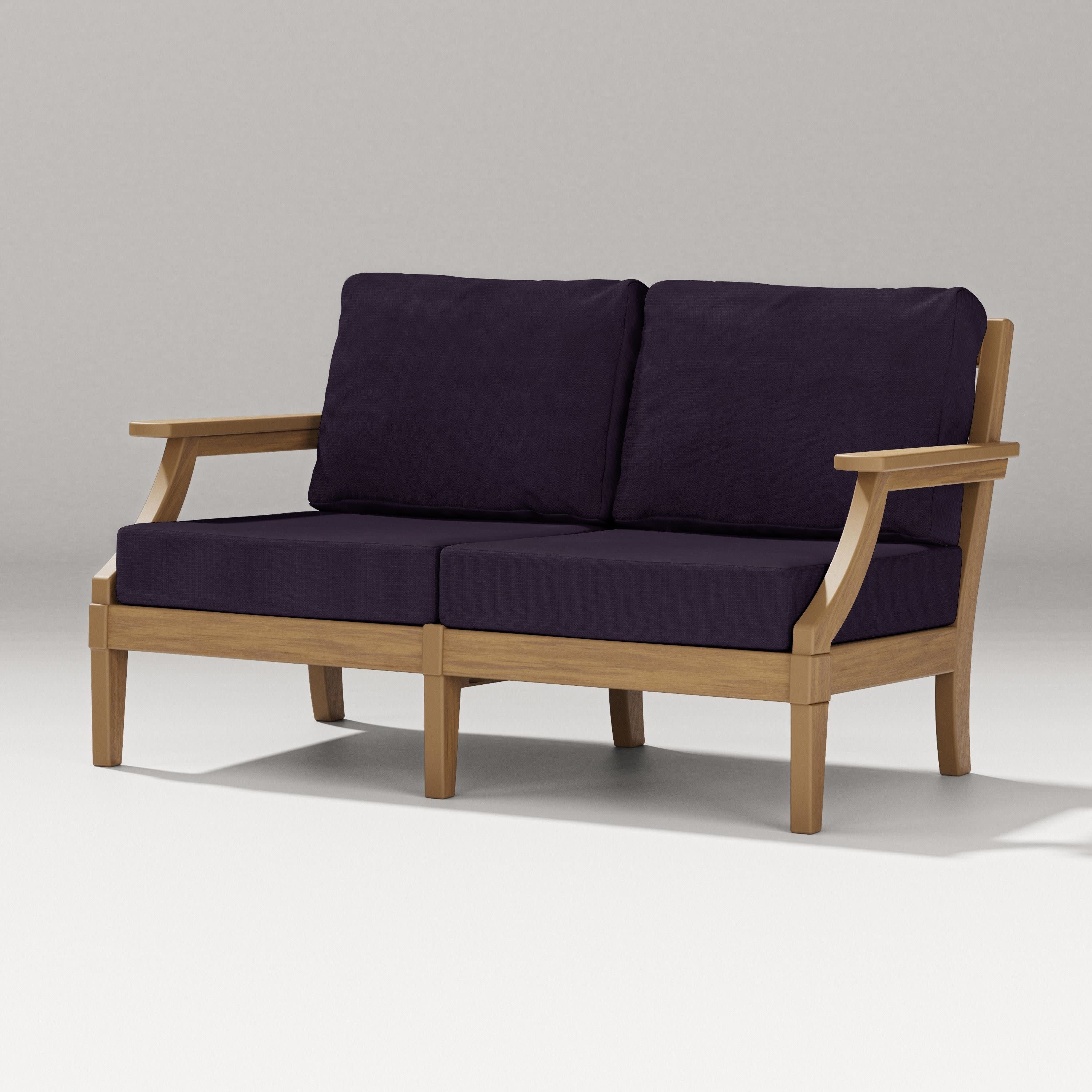 Estate Loveseat in Natural / Navy Linen