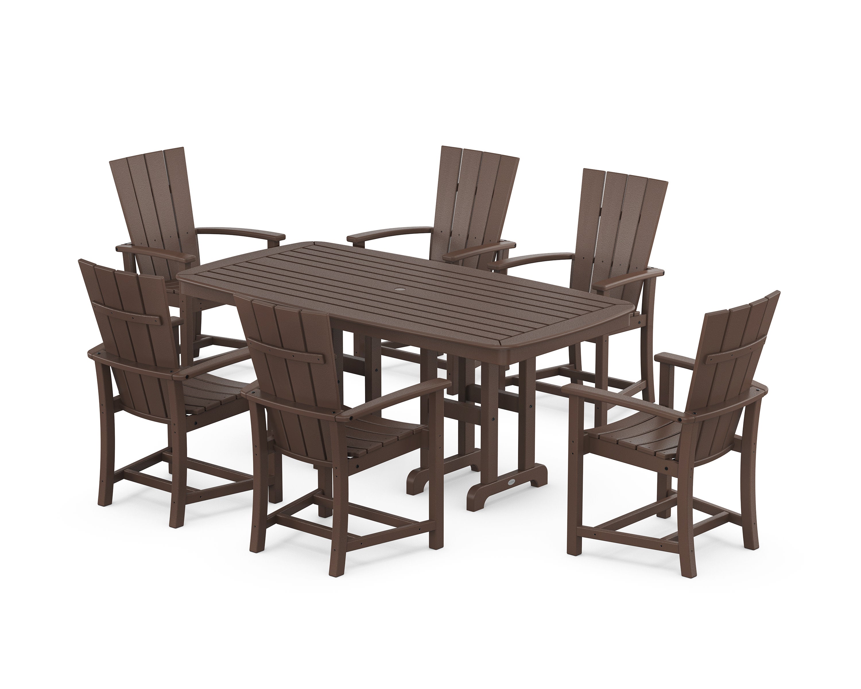 Quattro 7-Piece Dining Set in Mahogany