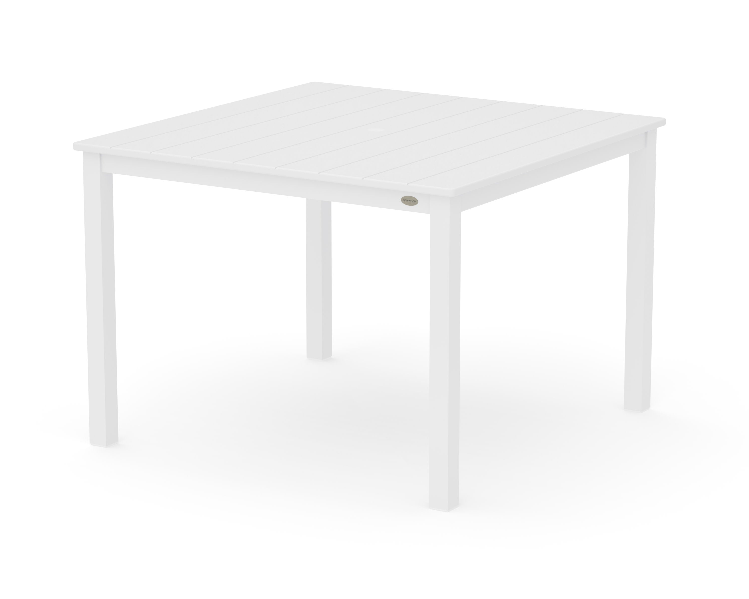 Main Street 42 x 42 Dining Table in White / White
