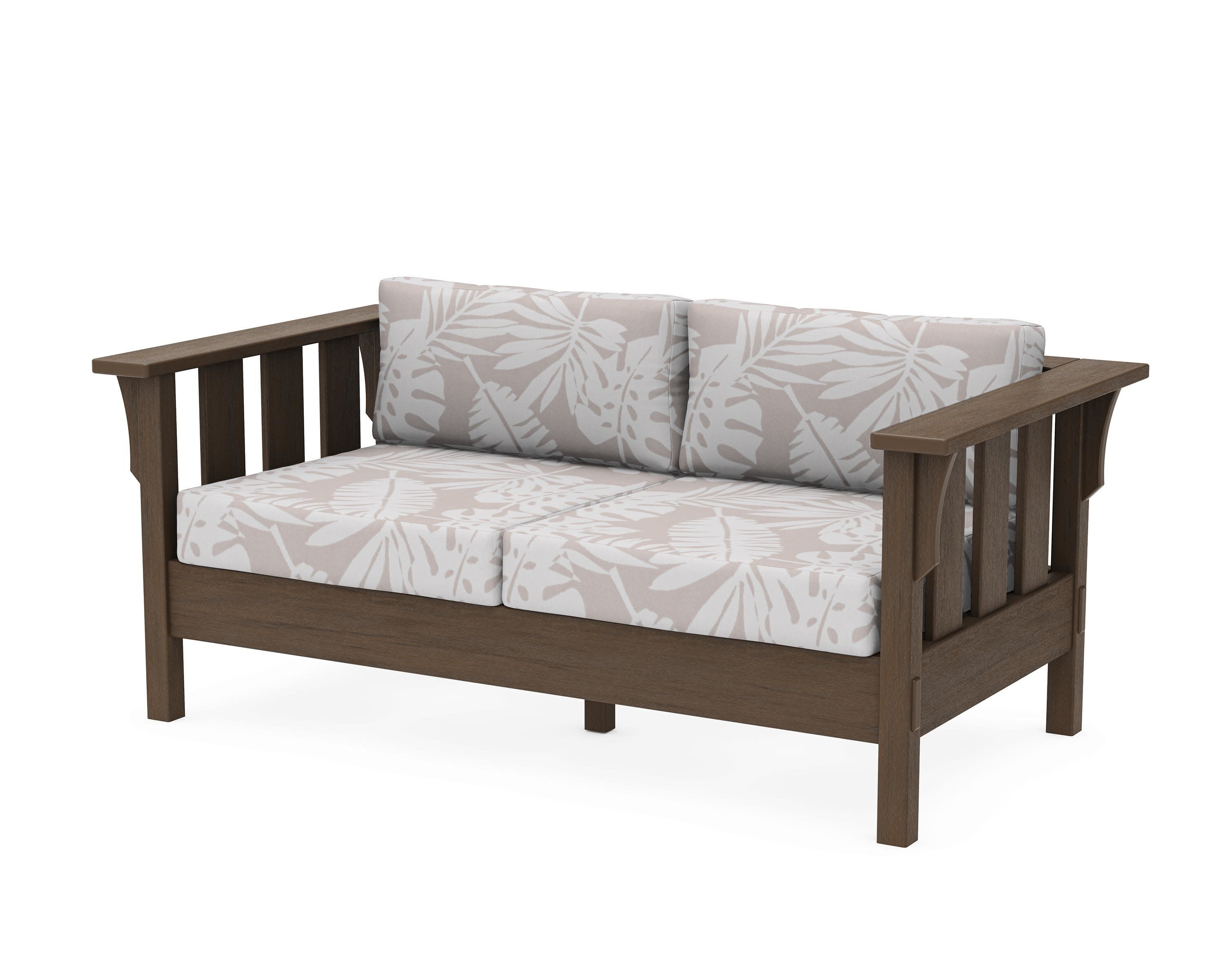 Acadia Deep Seating Loveseat in Kona / Leaf Dune Burlap