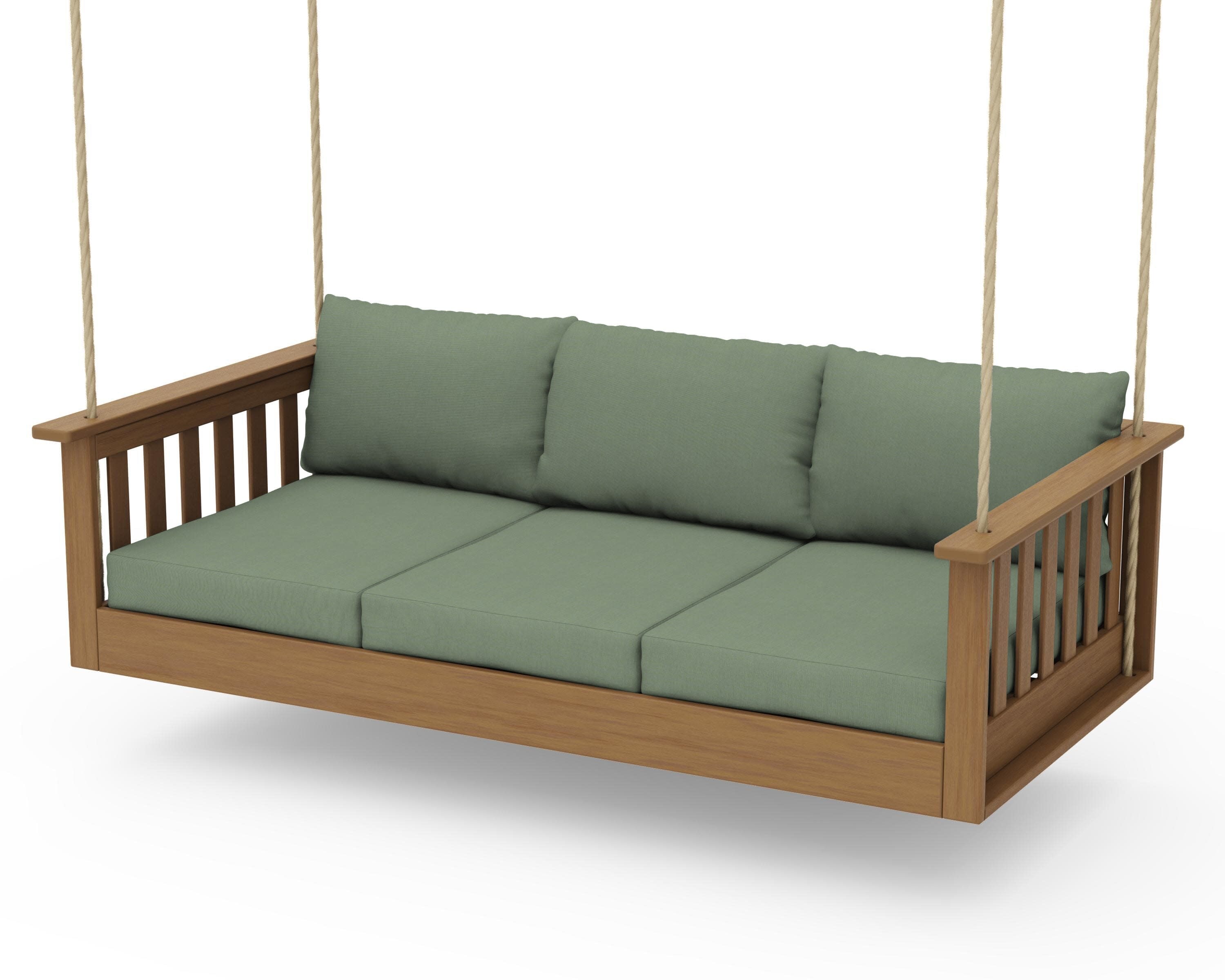 Vineyard Daybed Swing in Natural / Exhale Rainwashed