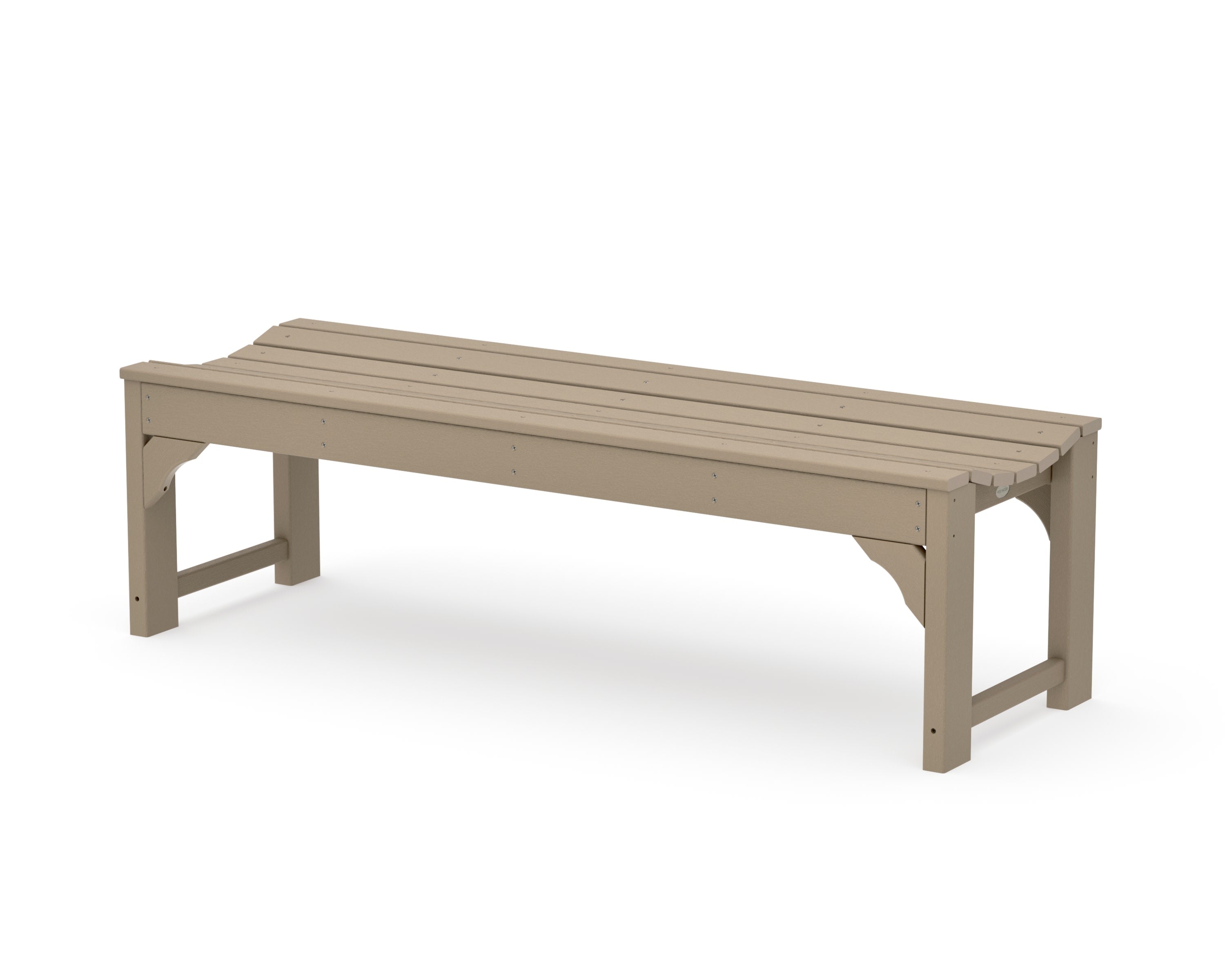 Traditional Garden 60" Backless Bench in Vintage Sahara