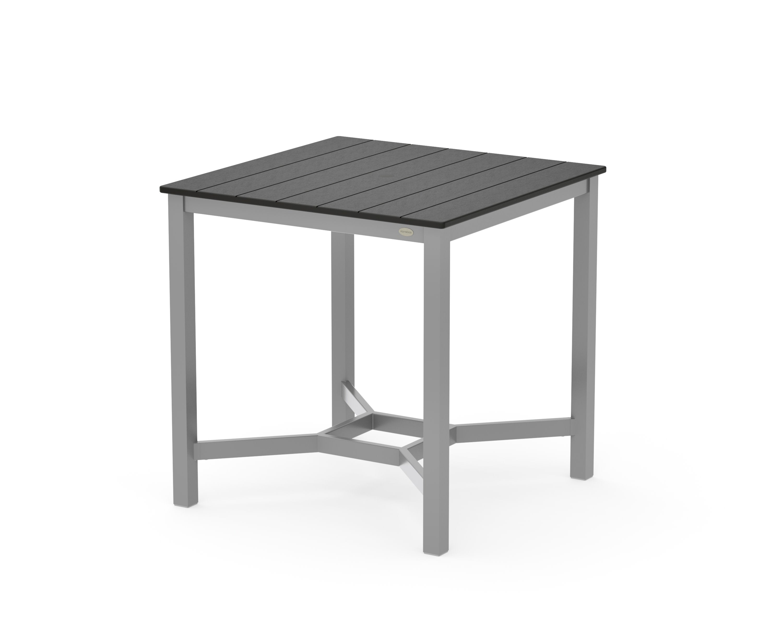 Main Street 36 x 36 Counter Table in Silver / Black