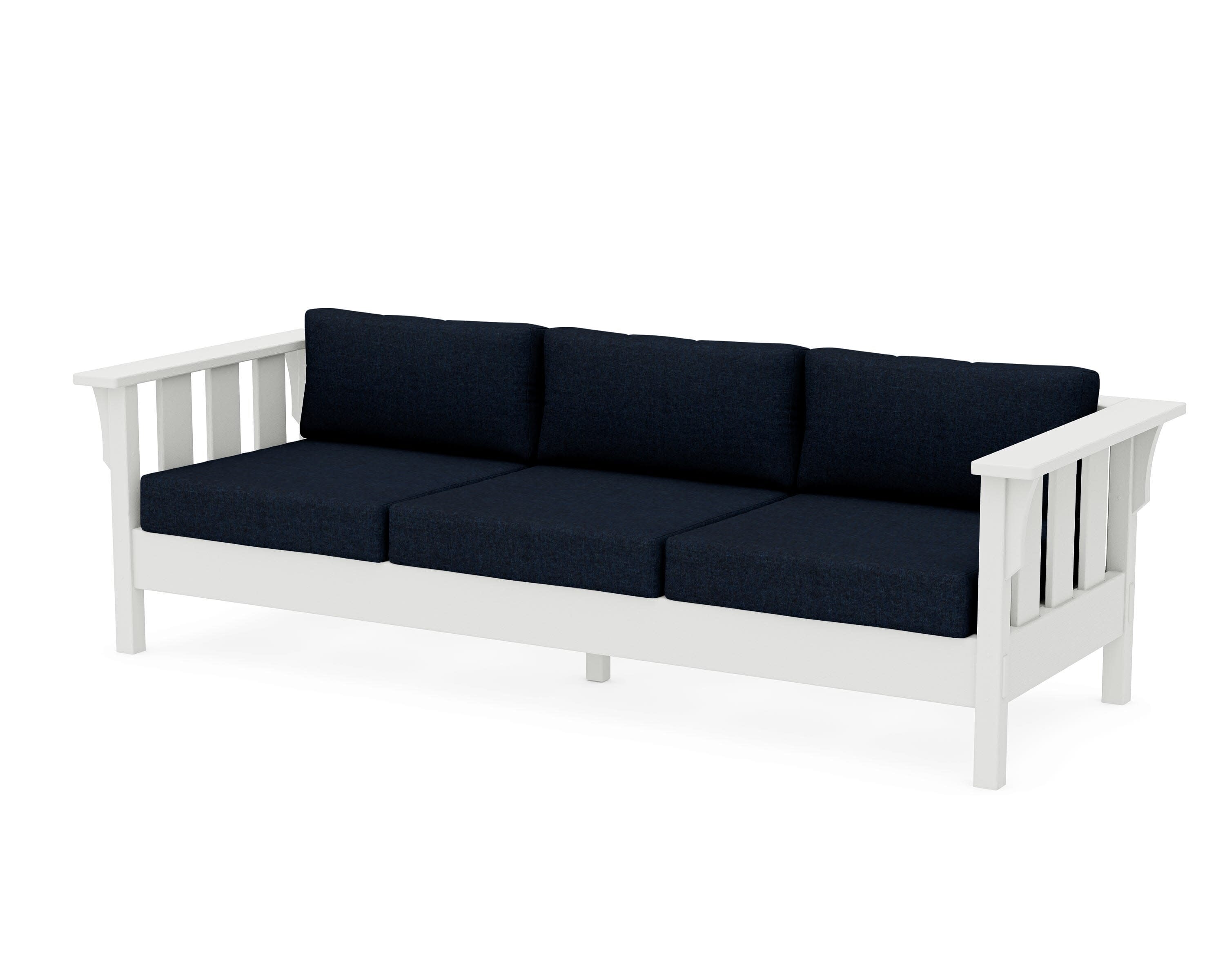 Acadia Deep Seating Sofa in Vintage White / Marine Indigo