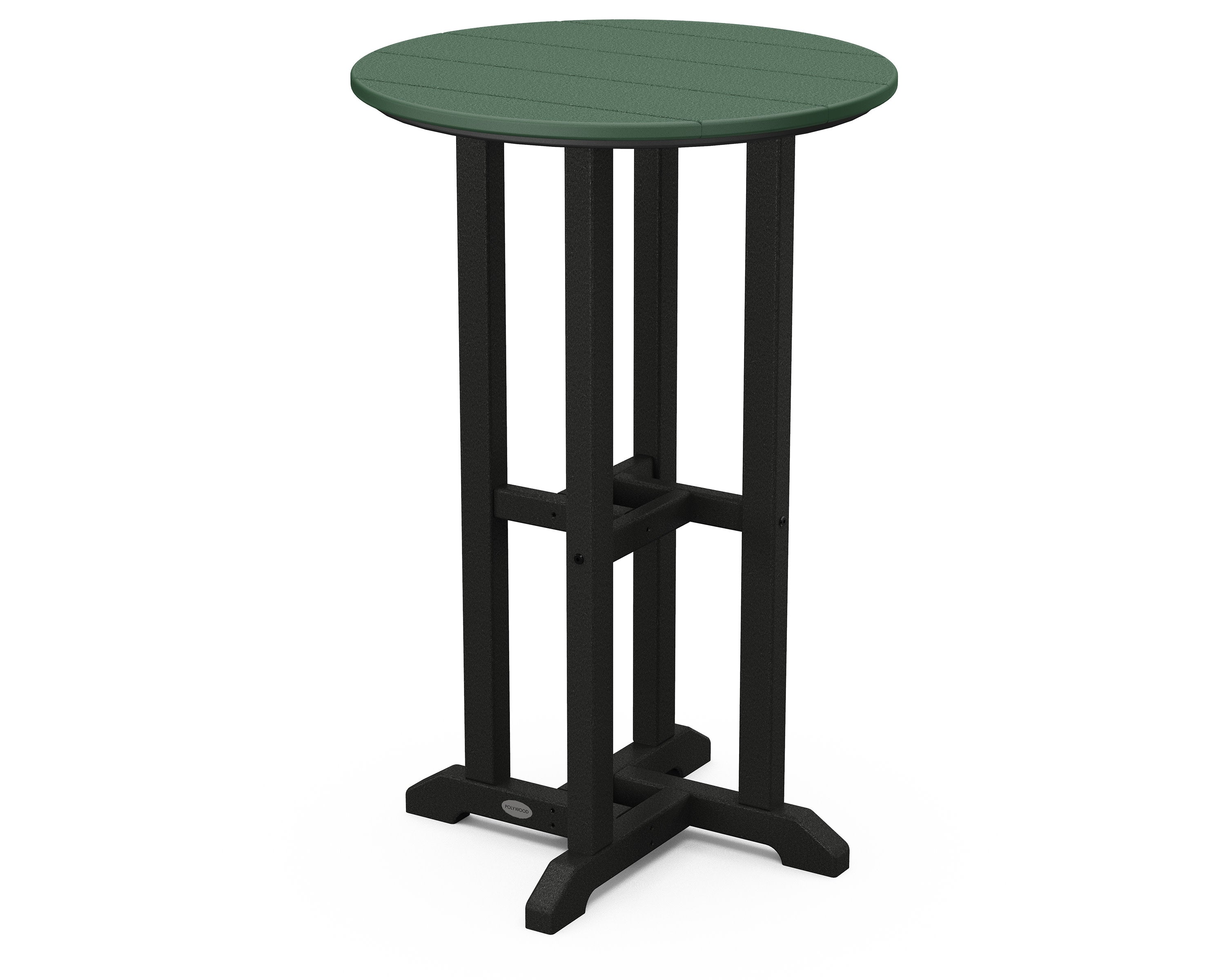 Contempo 24" Round Counter Table in Black / Green