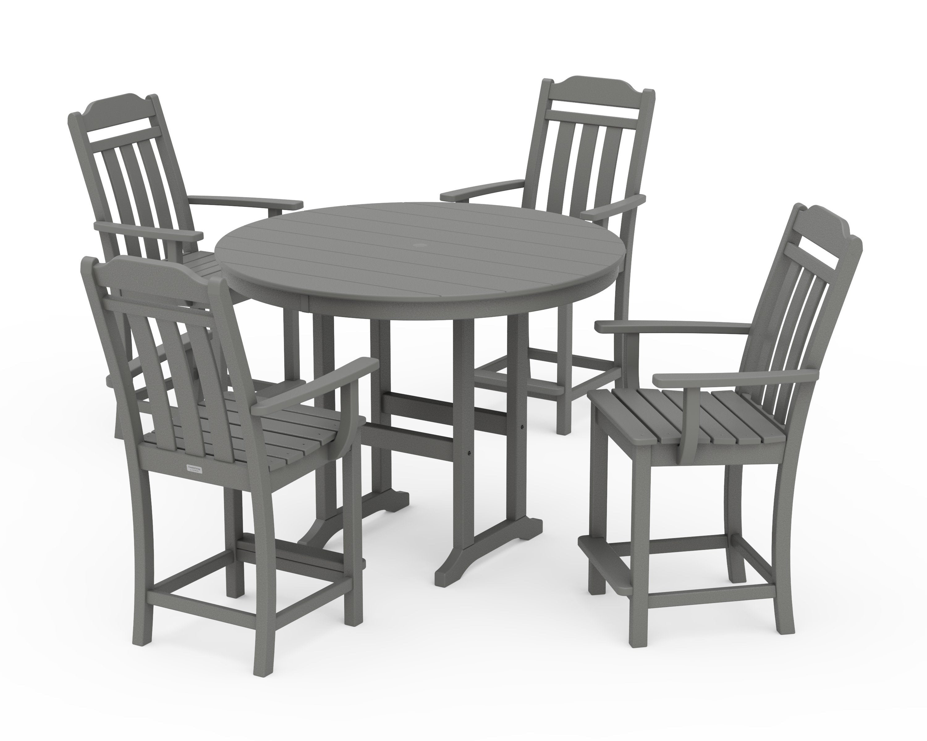 Cottage 5-Piece Round Farmhouse Counter Set