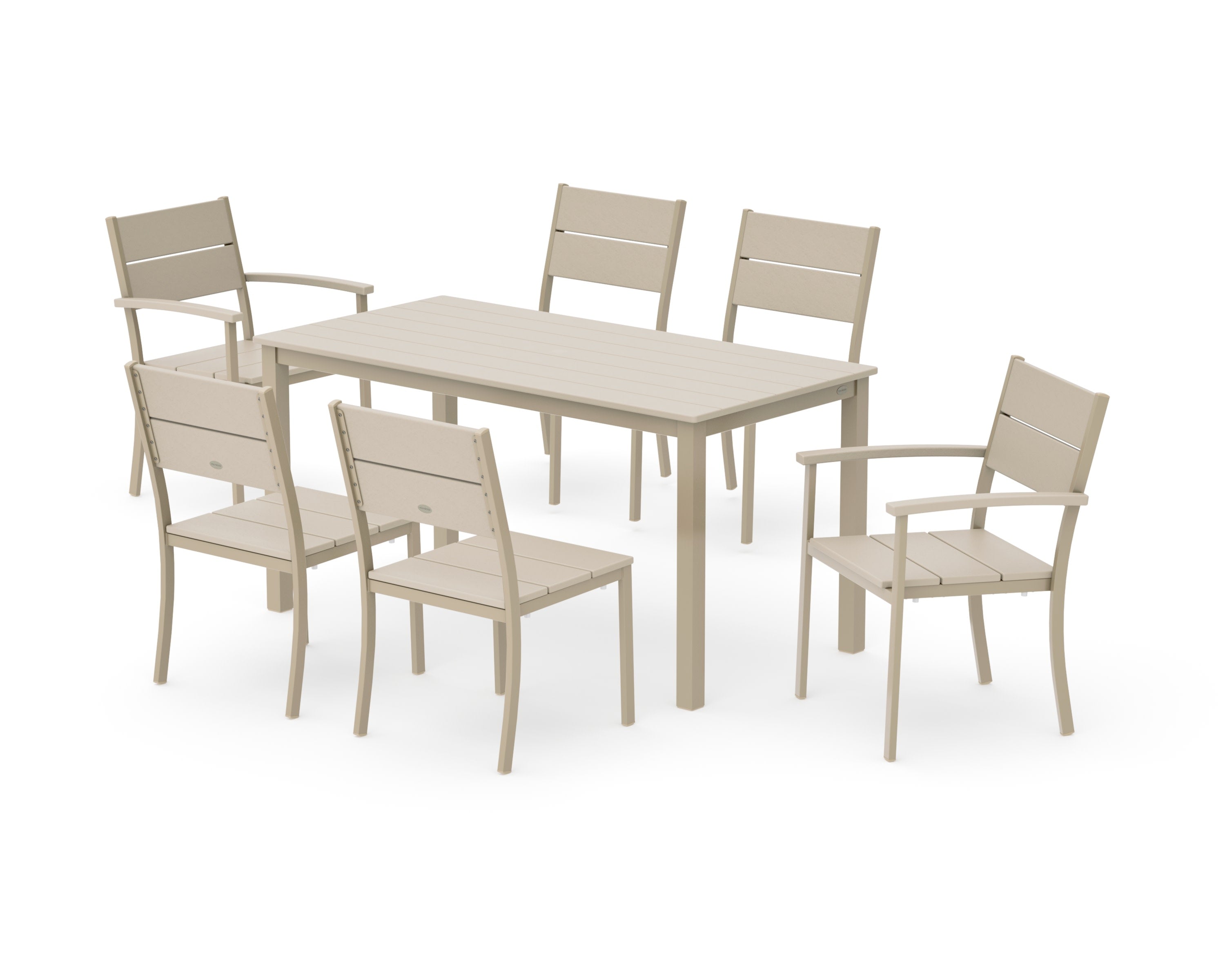 Main Street 7-Piece Dining Set in Sand / Sand