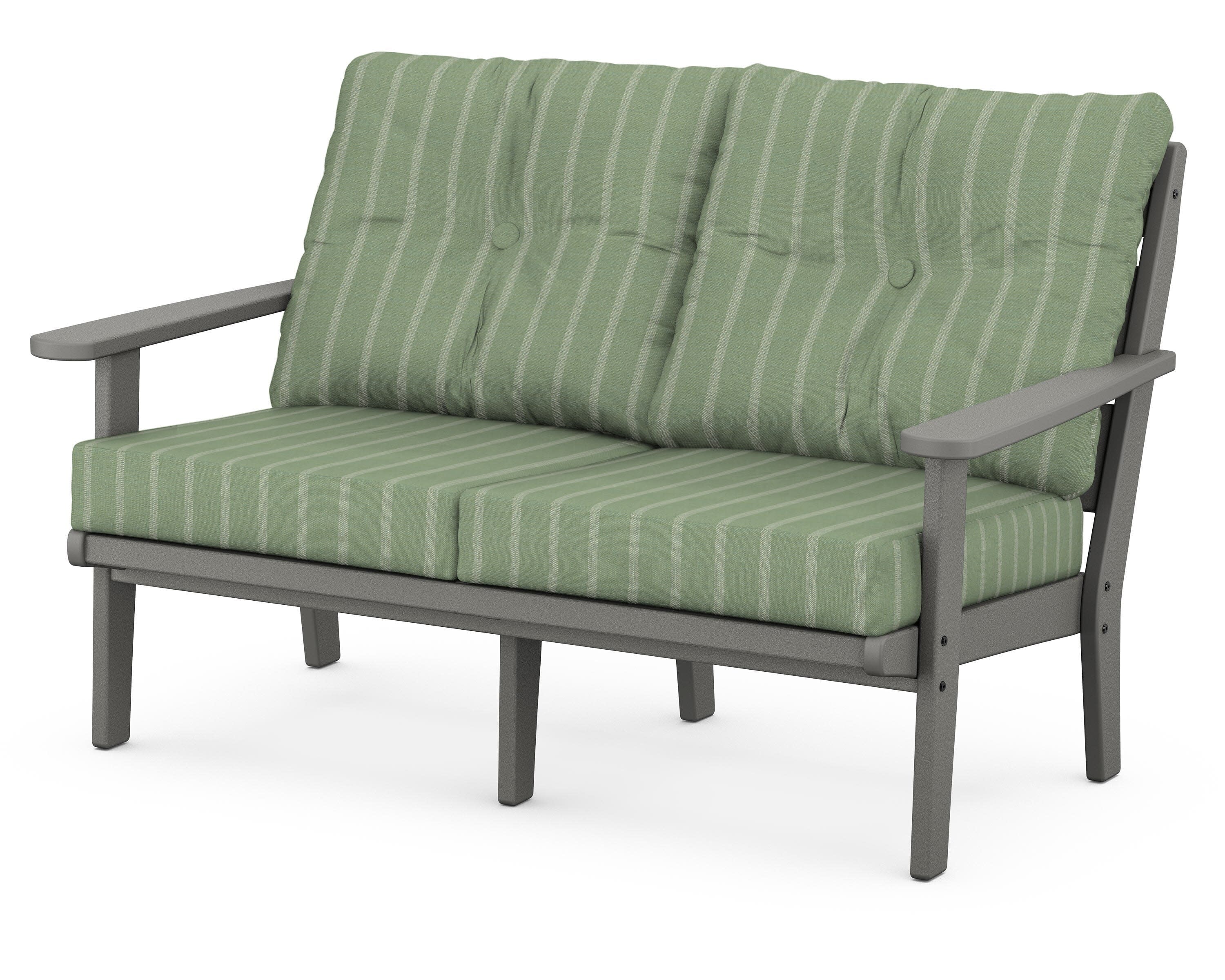 Lakeside Deep Seating Loveseat in Slate Grey / Unwind Rainwashed