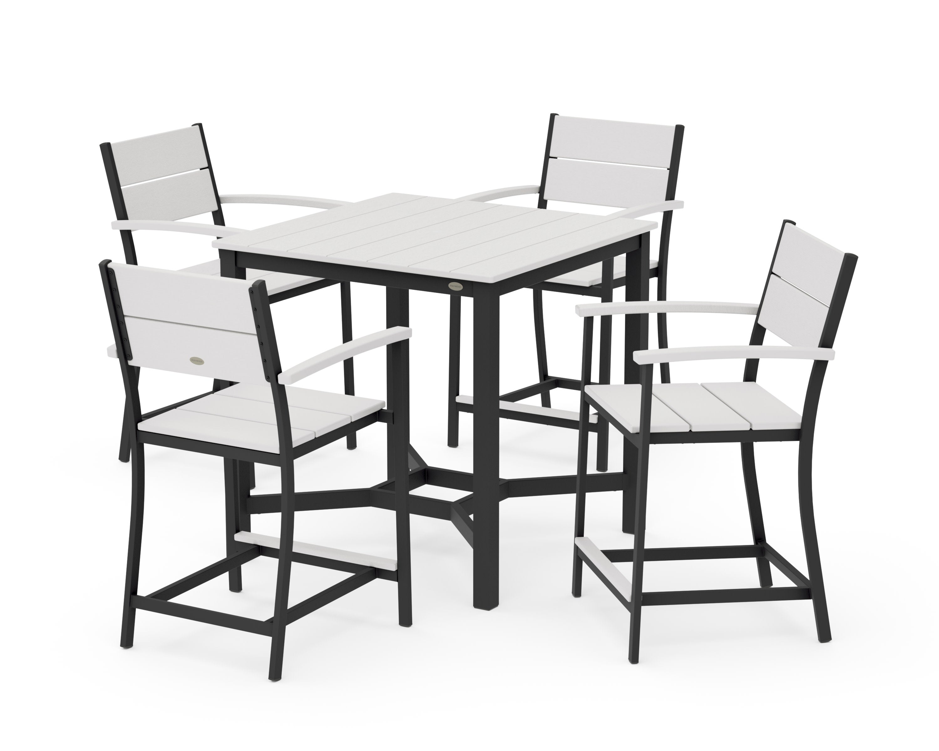 Main Street 5-Piece Counter Set in Black / Vintage White