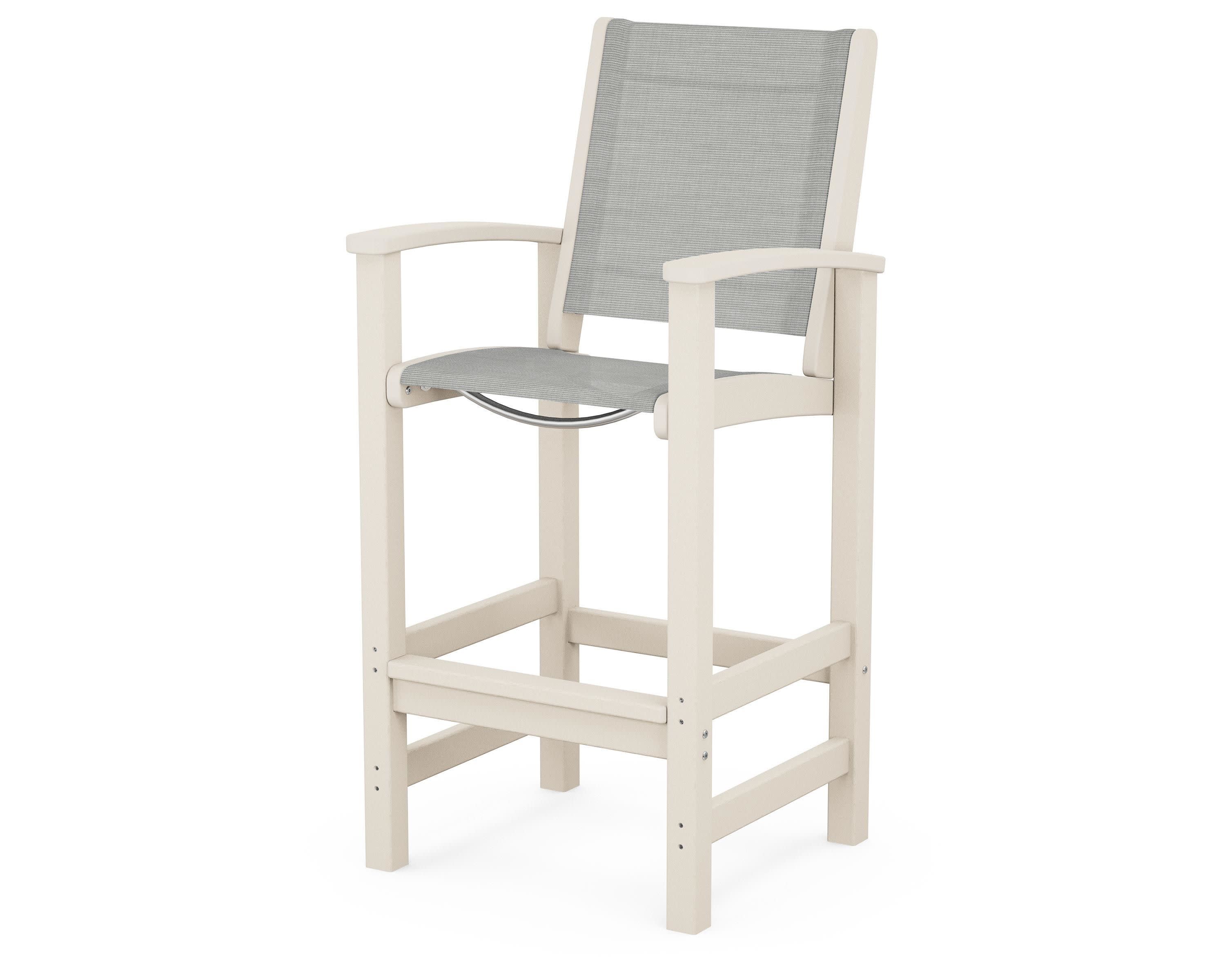 Coastal Bar Chair in Sand / Metallic Sling