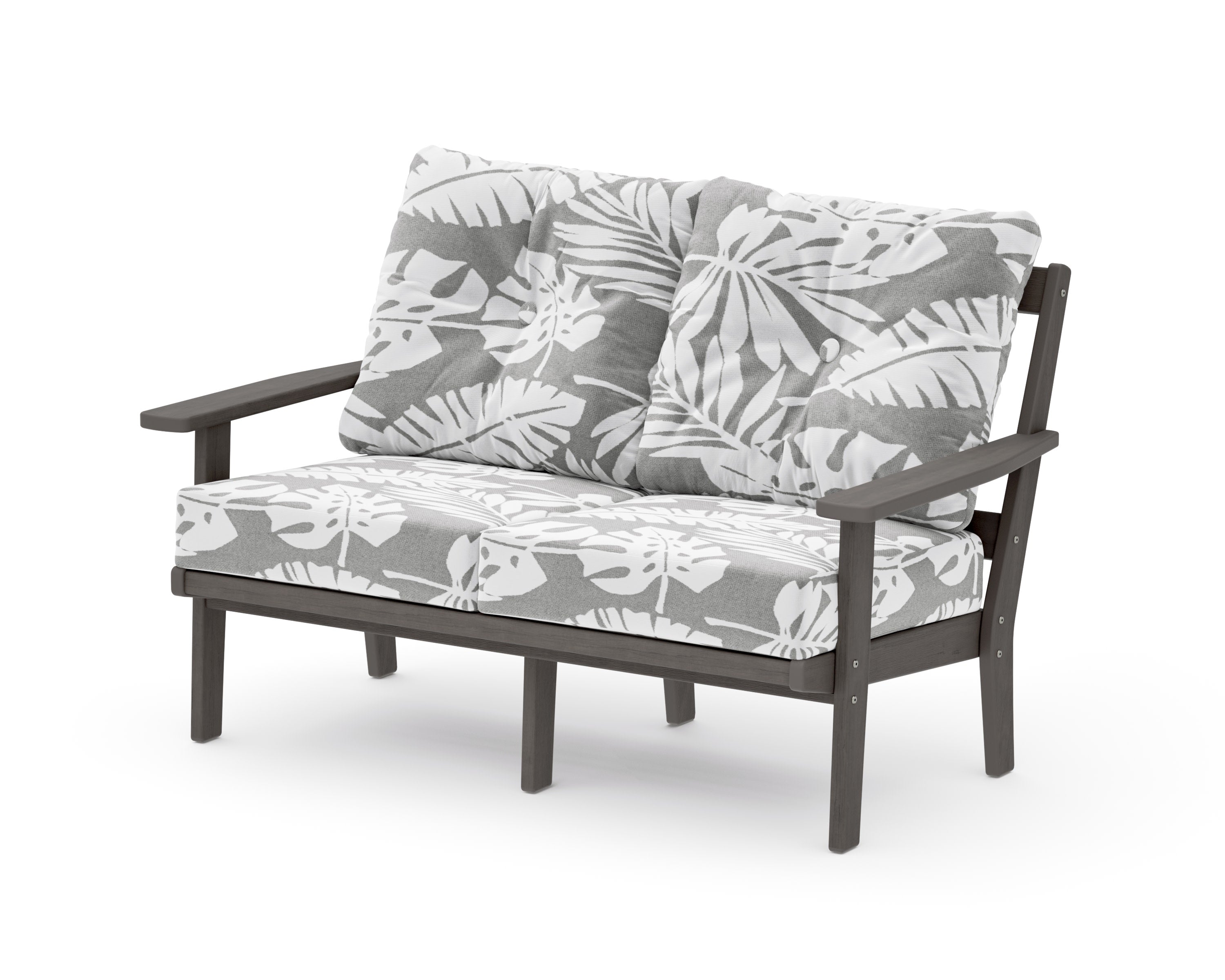 Prairie Deep SeatingLoveseat in Driftwood / Leaf Grey Mist
