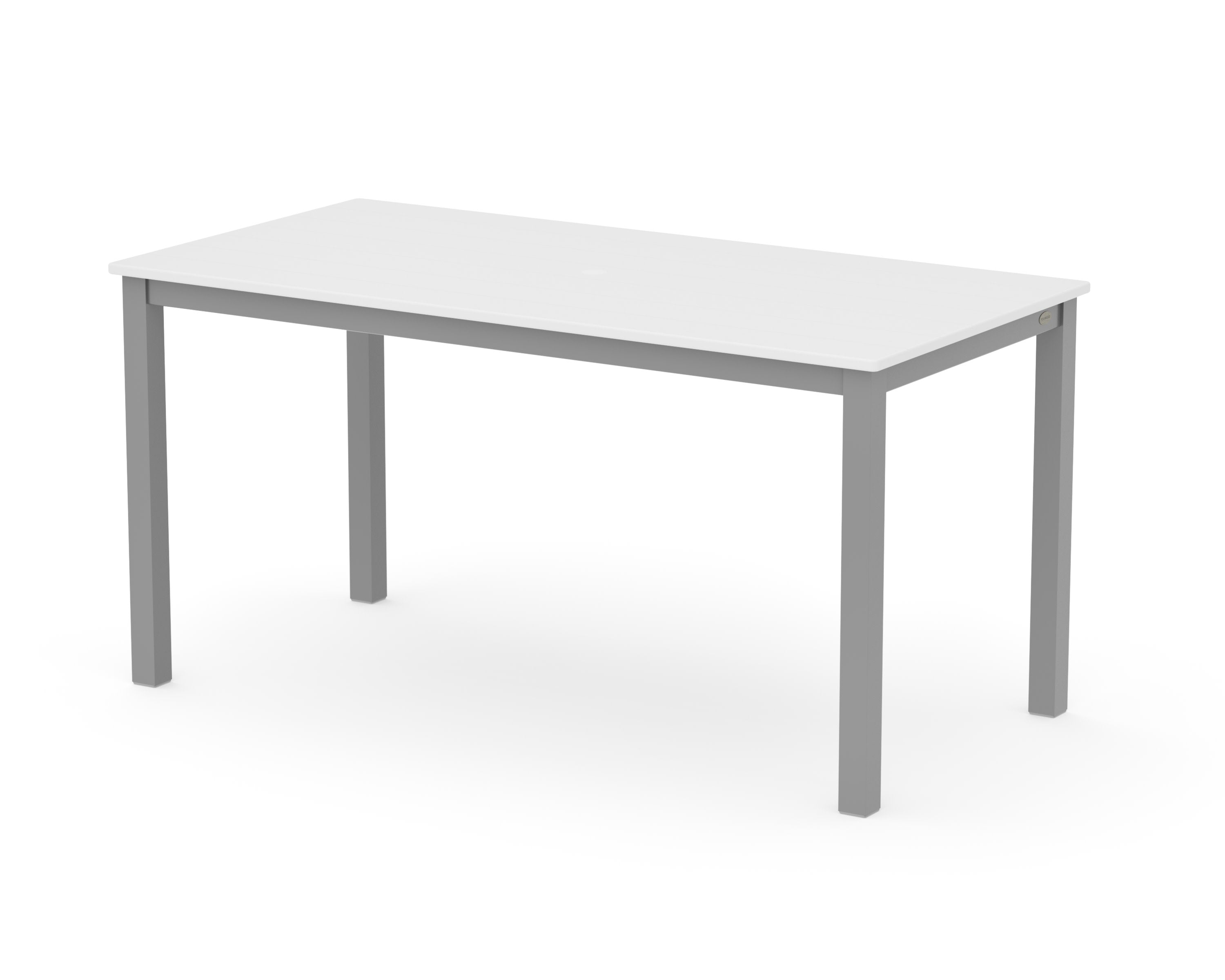 Main Street 30 x 60 Dining Table in Silver / White
