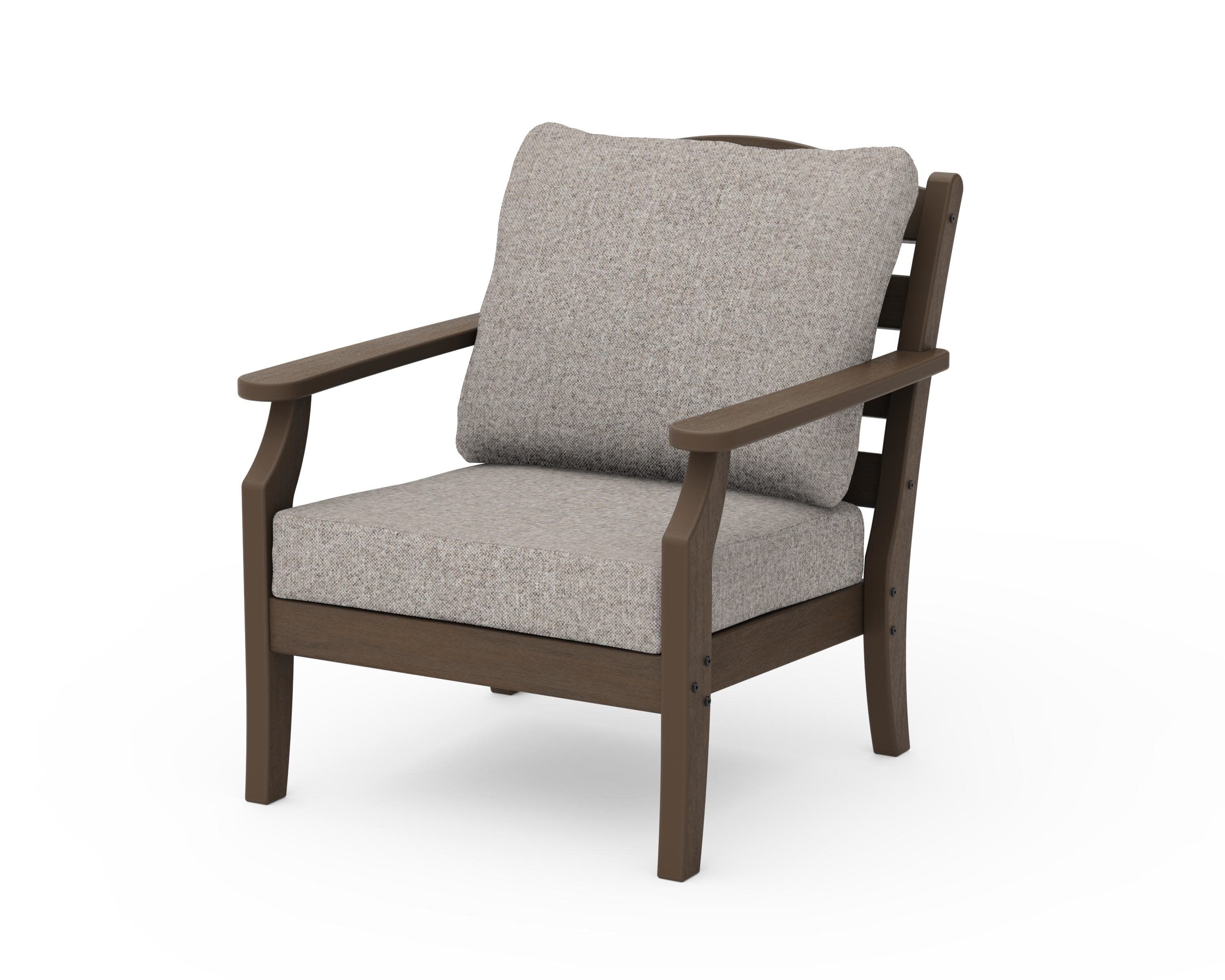Savannah Deep Seating Chair in Kona / Weathered Tweed