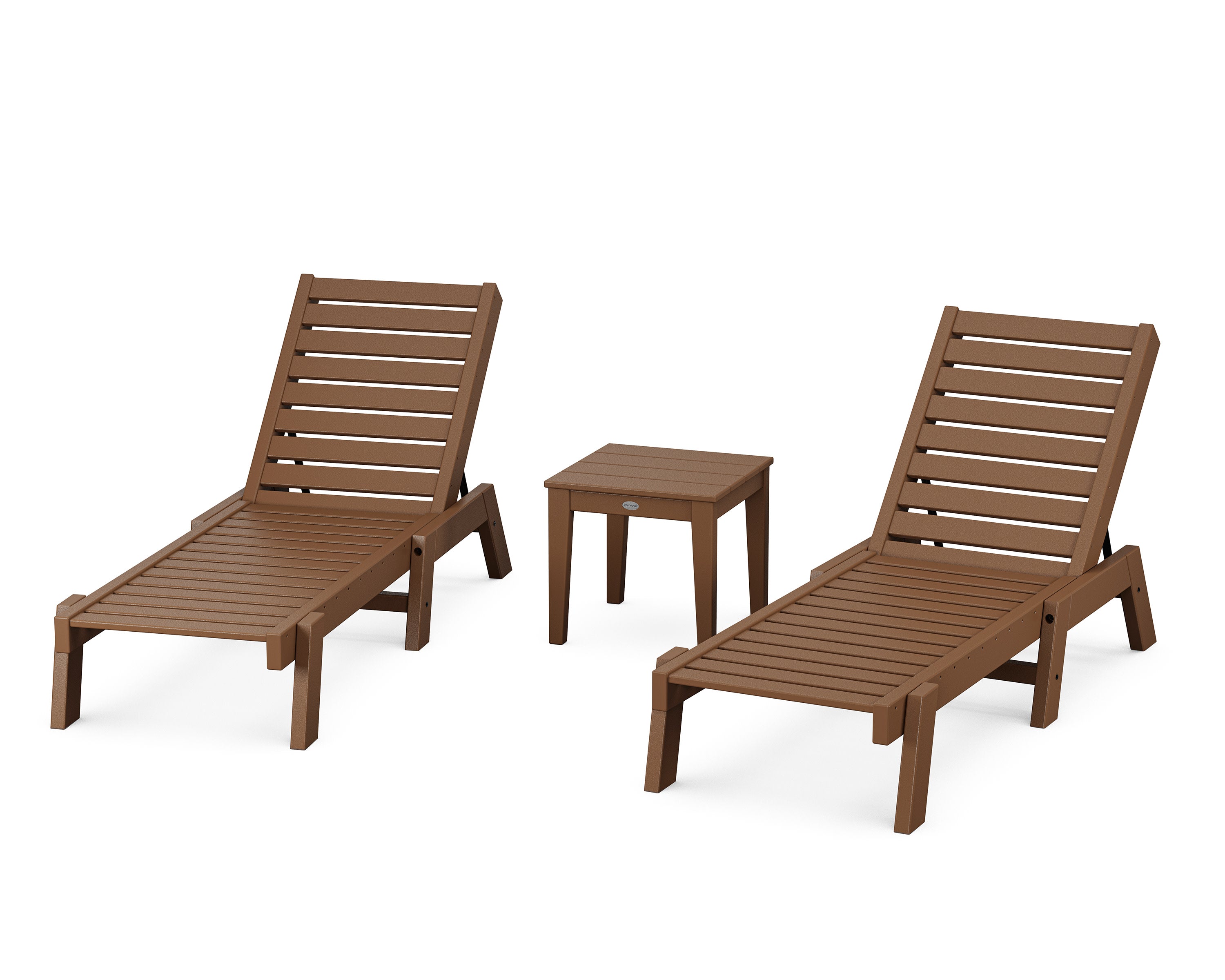 Captain Chaise 3-Piece Set in Teak